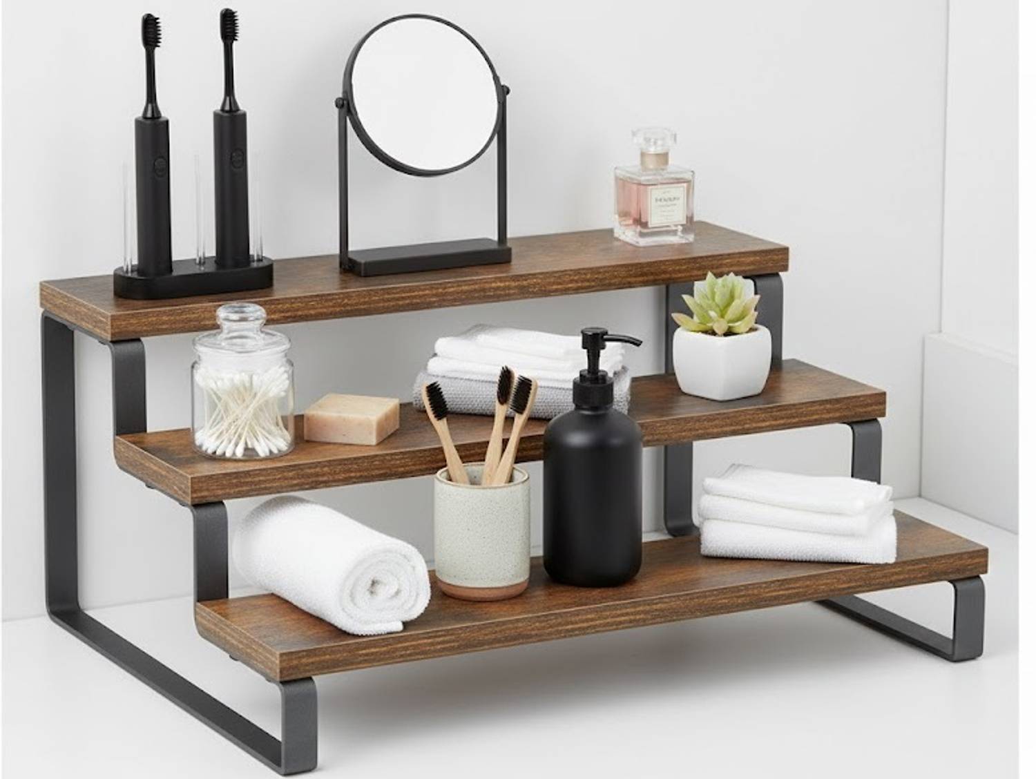 MANNAT ENTERPRISES 3-Tier Bathroom Accessories Rack Cabinet Org