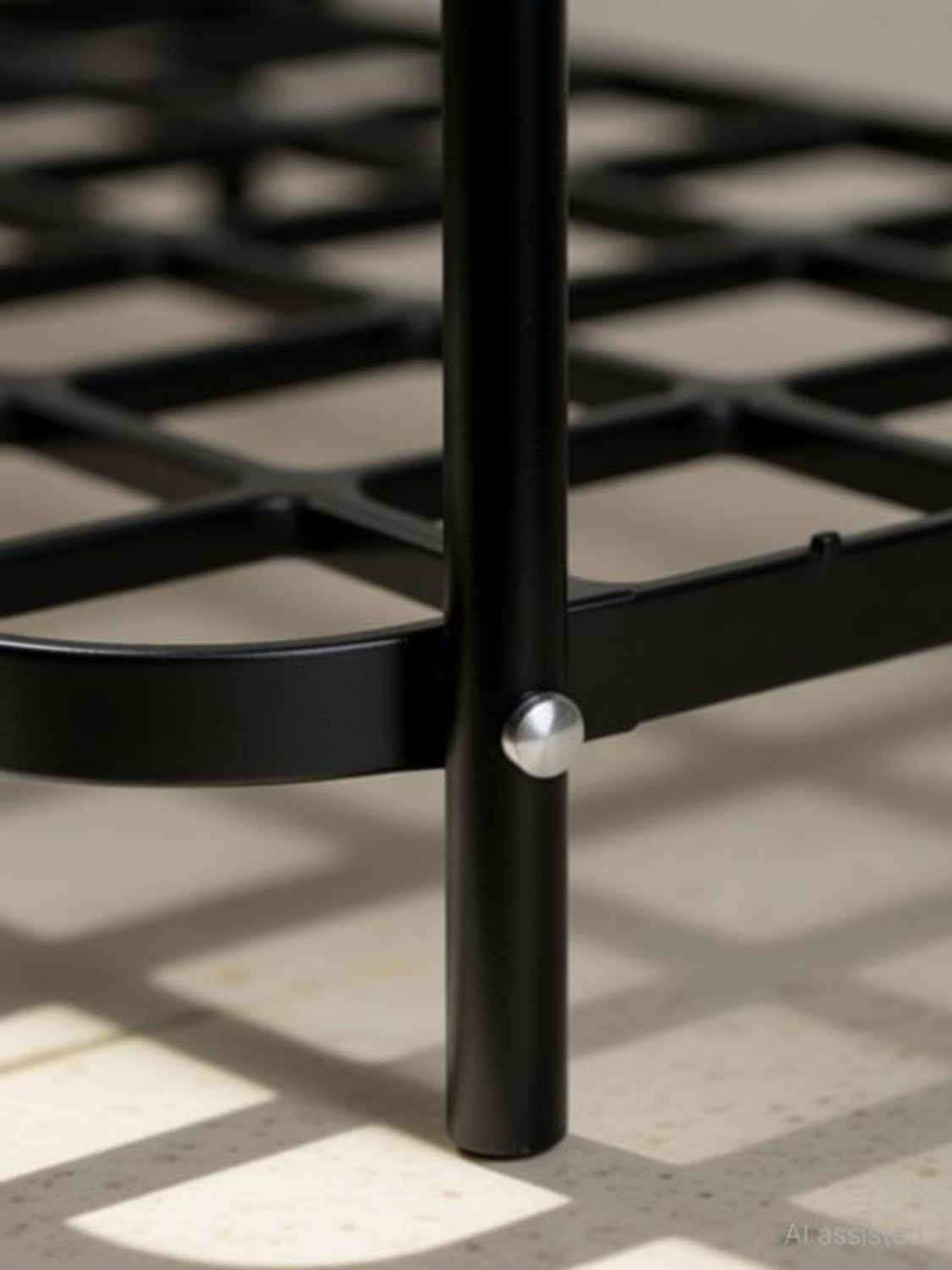 Image of KEVRIZ Plastic, Metal Collapsible Shoe Stand Plastic Wall Shelf (Number of Shelves - 3, Black)