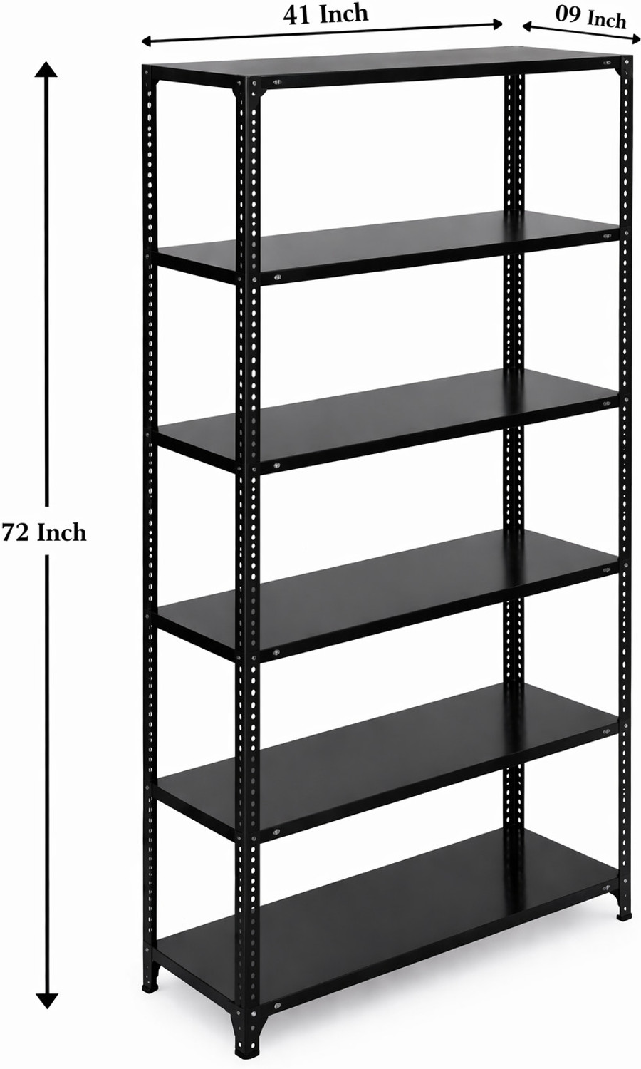 Image of FIDVI Premium Iron Storage Rack 6 Shelf Shop Home Kitchen PowderCoated 09 inchx41 inchx72 inch Luggage Rack