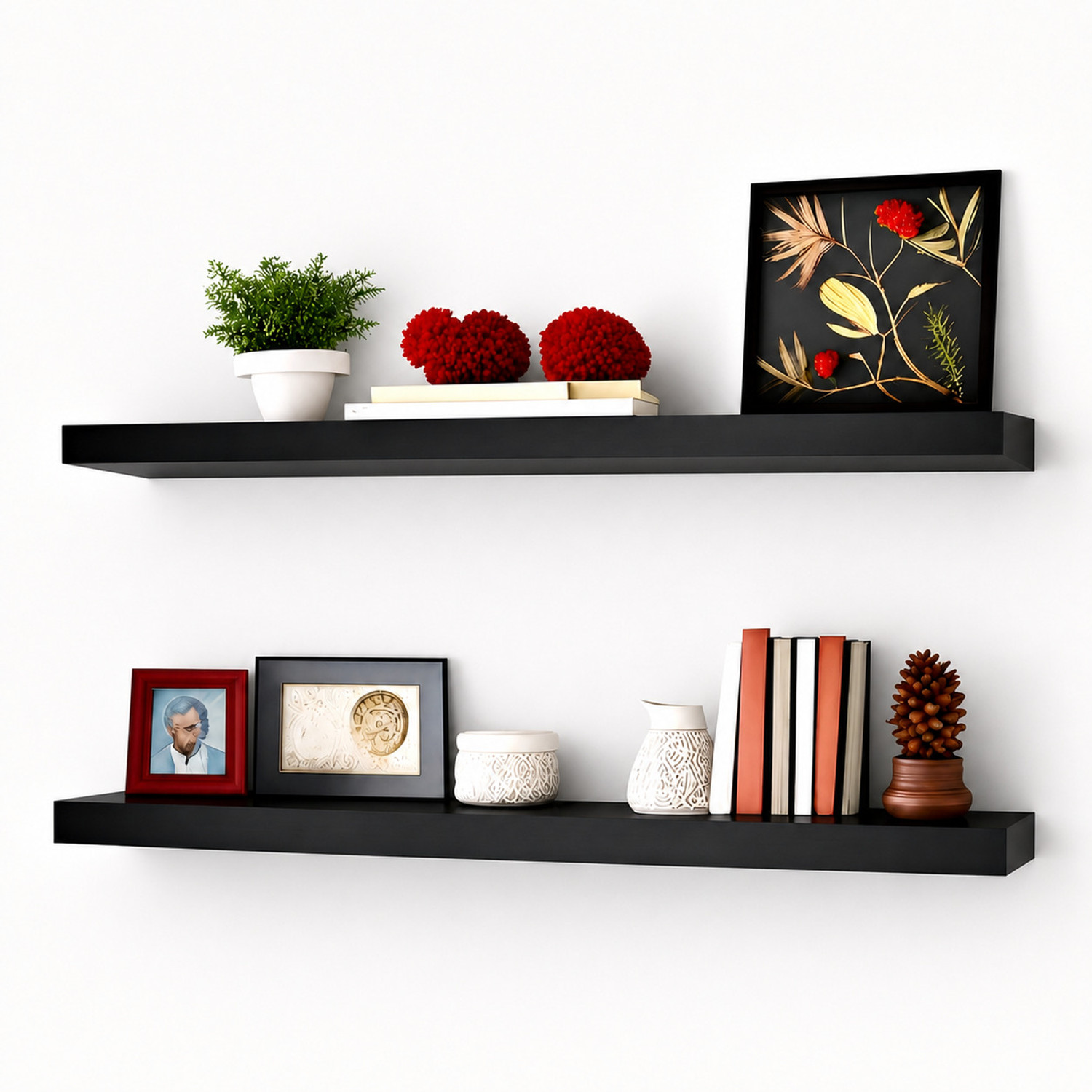 Image of CHARMWUD rack shelf wall mount MDF (Medium Density Fiber) Wall Shelf