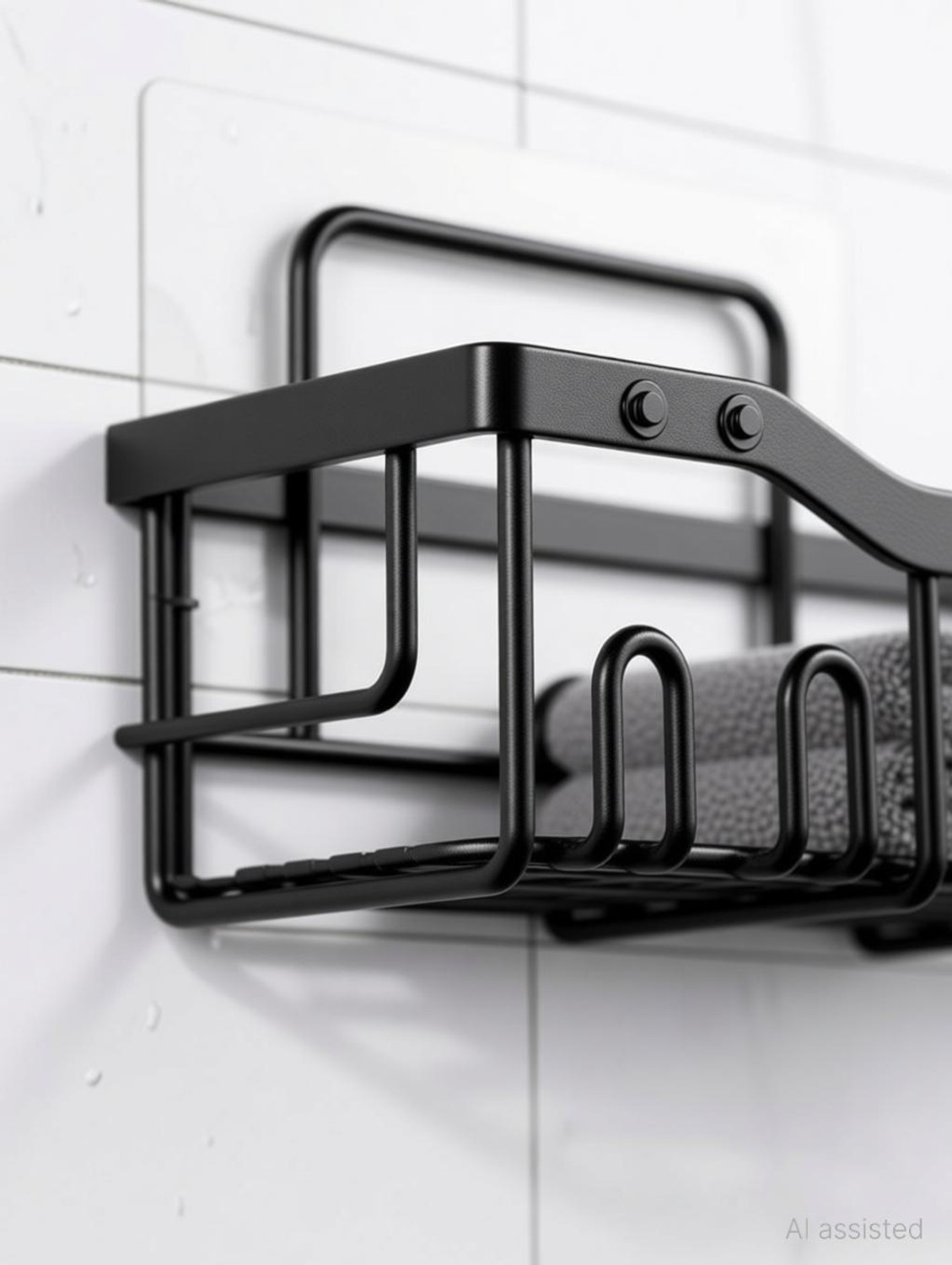 Image of Zolento 5 Pcs Bathroom Shelf Iron Wall Shelf