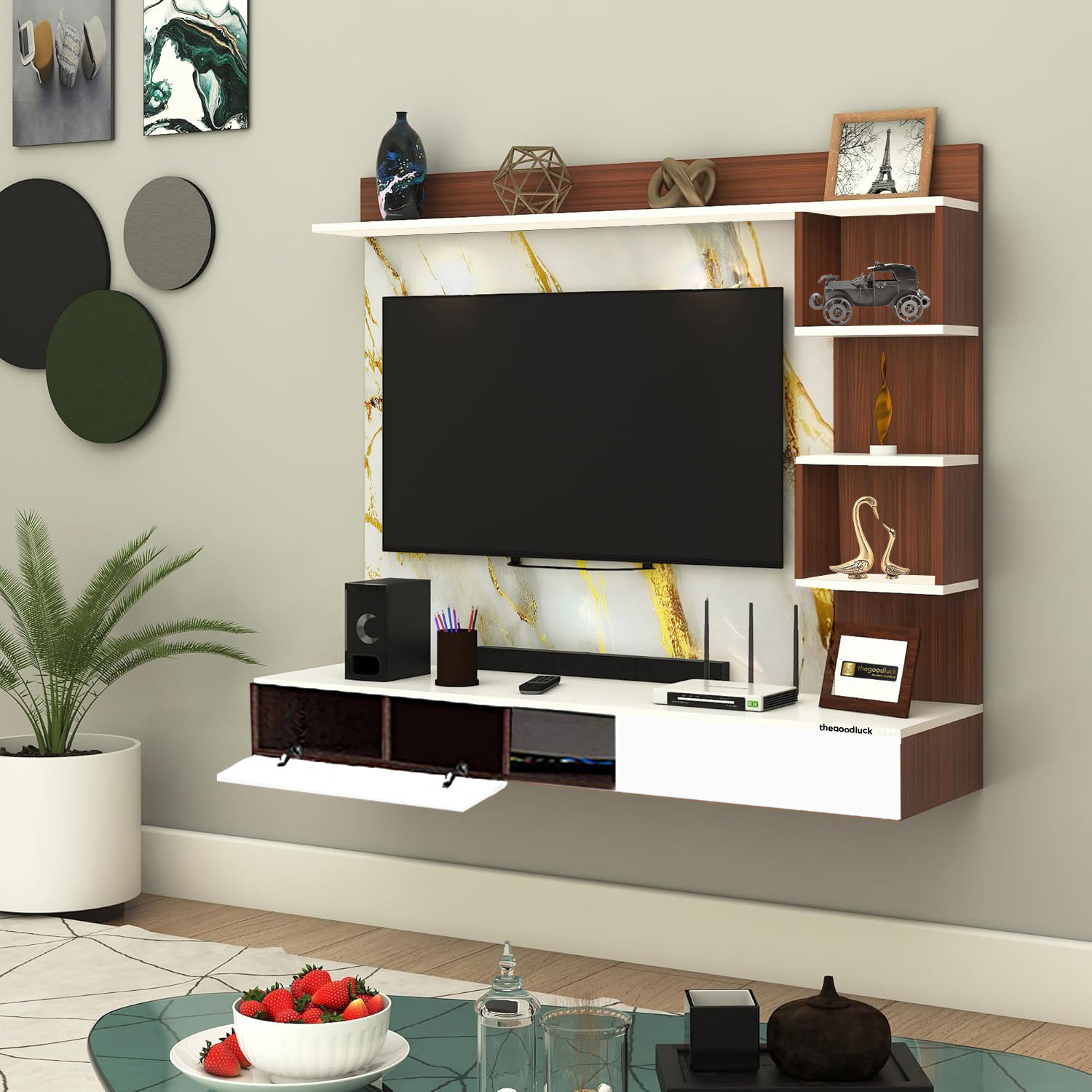 Image of Aavarnam Particle Board Wall Shelf
