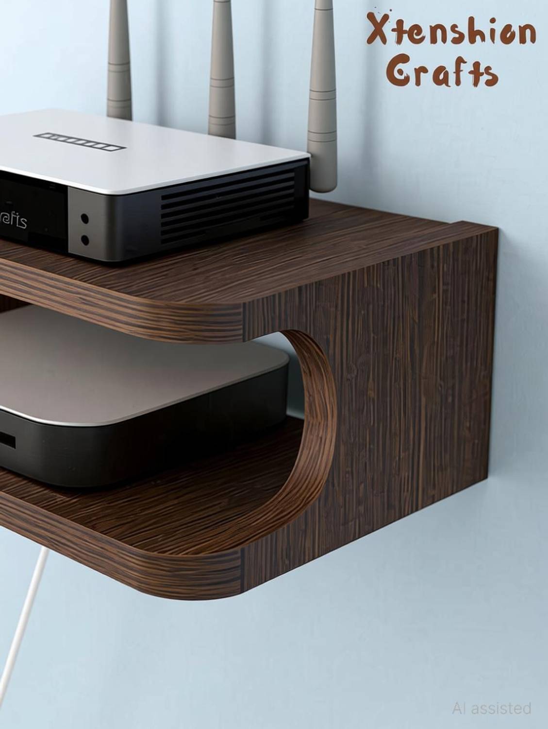 Xtenshion Crafts Wooden Wall Shelf - Image 3