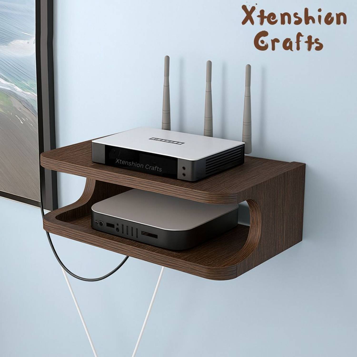 Xtenshion Crafts setup box stand and Remote Wifi Stand Wall Hangi