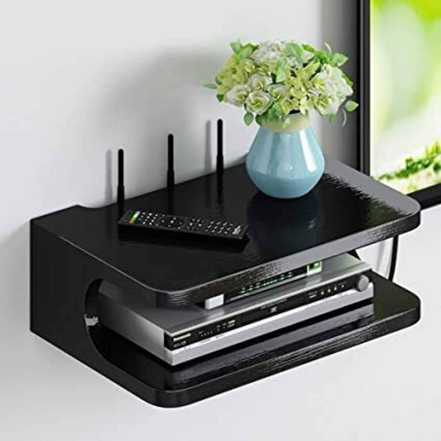 AmazingShopee wifi router set top box stand MDF (Medium Density F