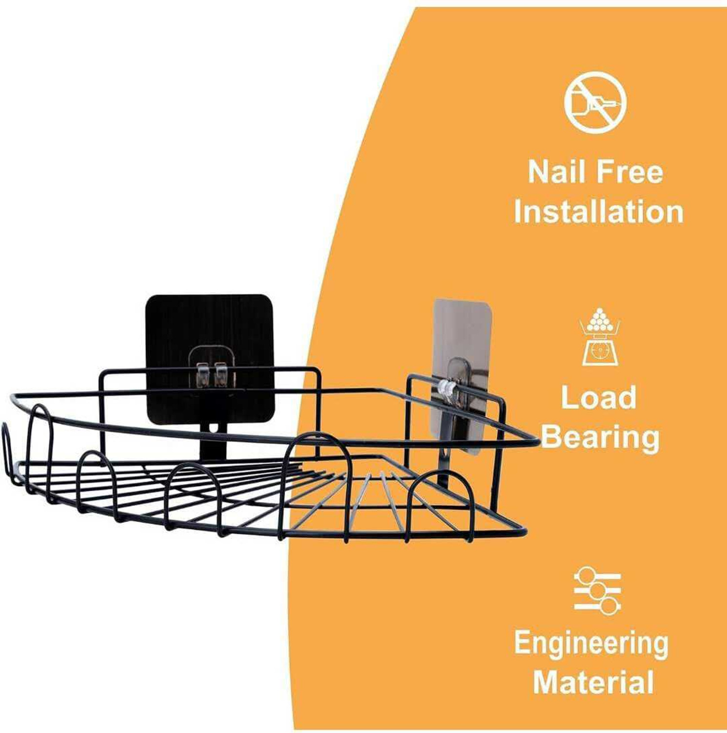 Image of SIYA INFOTECH Bathroom CORNER rack /multipurpose rack for storage Steel Wall Shelf