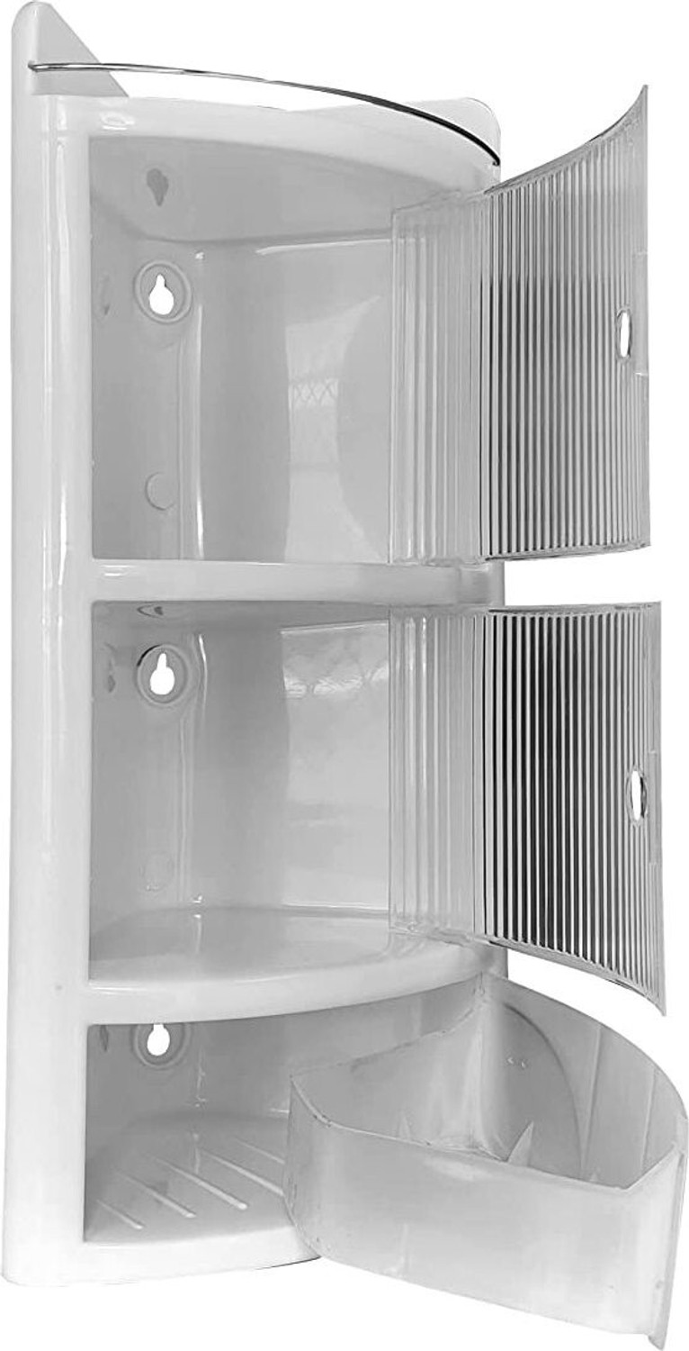 Image of URBAN CHOICE bathroom shelf corner rack cabinet Semi-recessed Medicine Cabinet