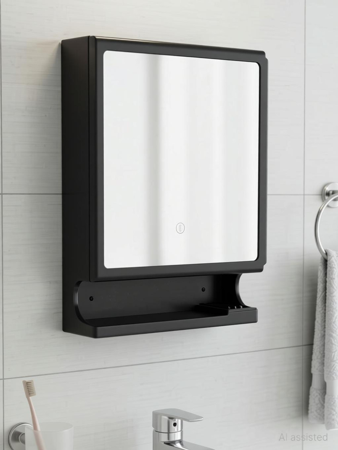 Image of CIPLA PLAST New Look Plastic Multipurpose Cabinet | Storage Organiser | Wall Mounted | Polypropylene Wall Shelf