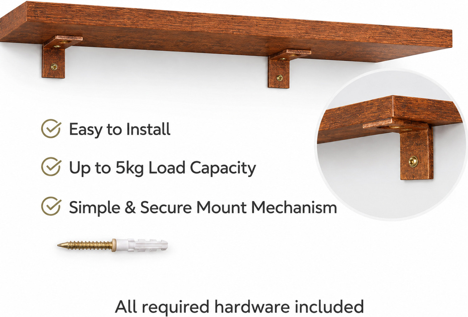 Image of AKOOPAR GLOBAL Wall Shelf Organizer Storage Rack Aluminium Wall Shelf