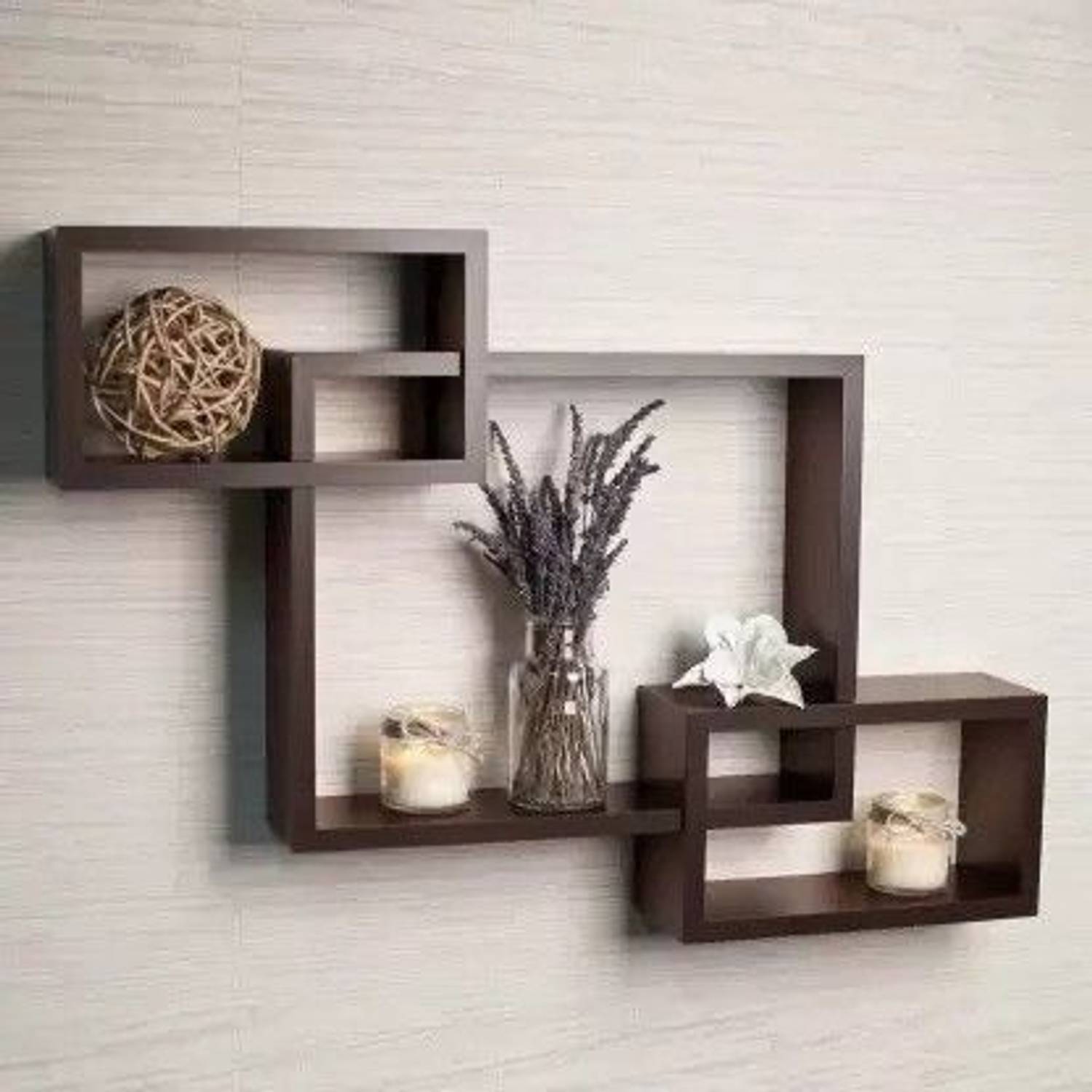Green Decor Intersecting Wall Mounted Wall Shelves Wall Racks for