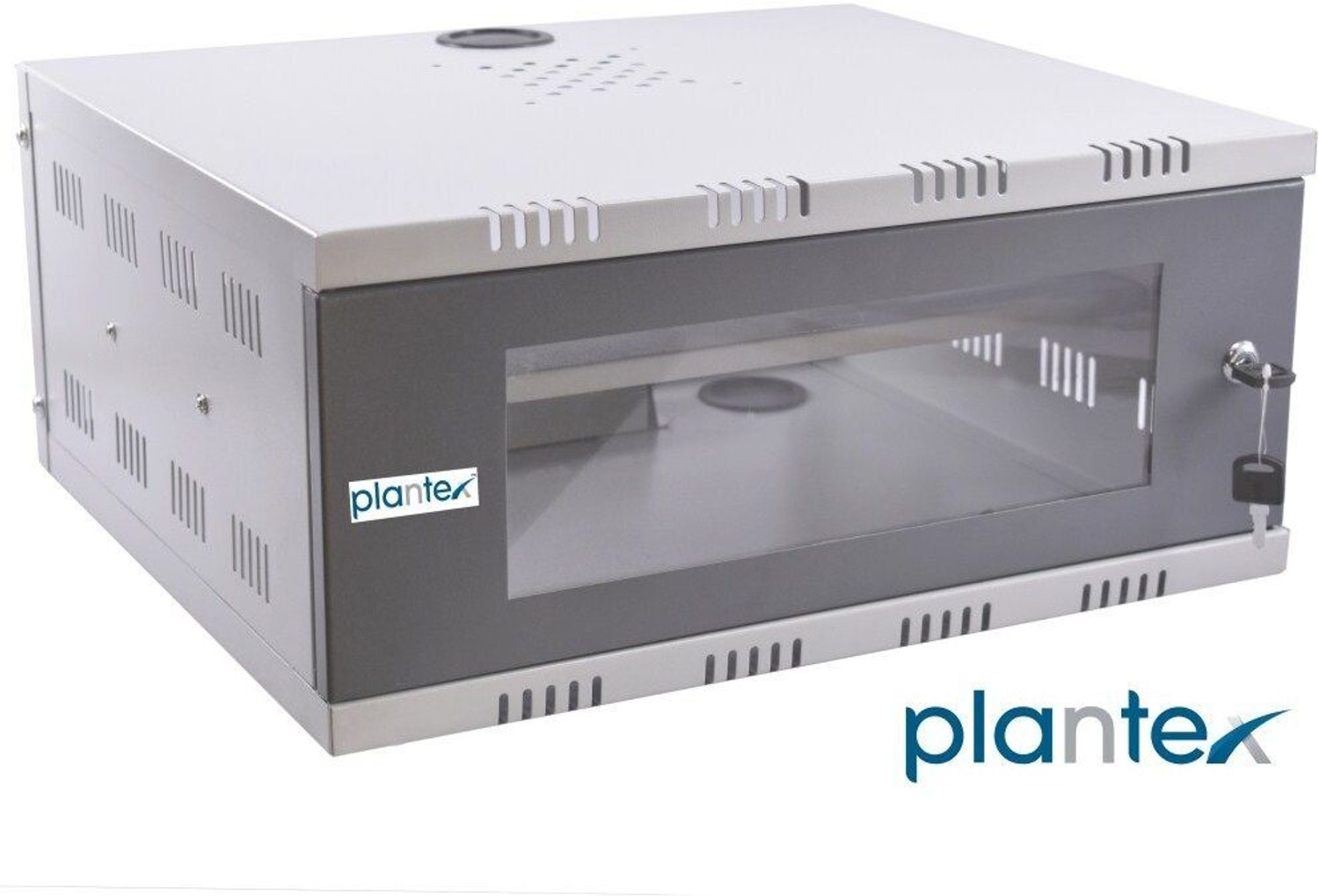 Image of Impulse by Plantex CCTV /DVR /NVR Cabinet Box /Wall Mount with Lock /Server Rack with Power Socket - 3U Iron Wall Shelf
