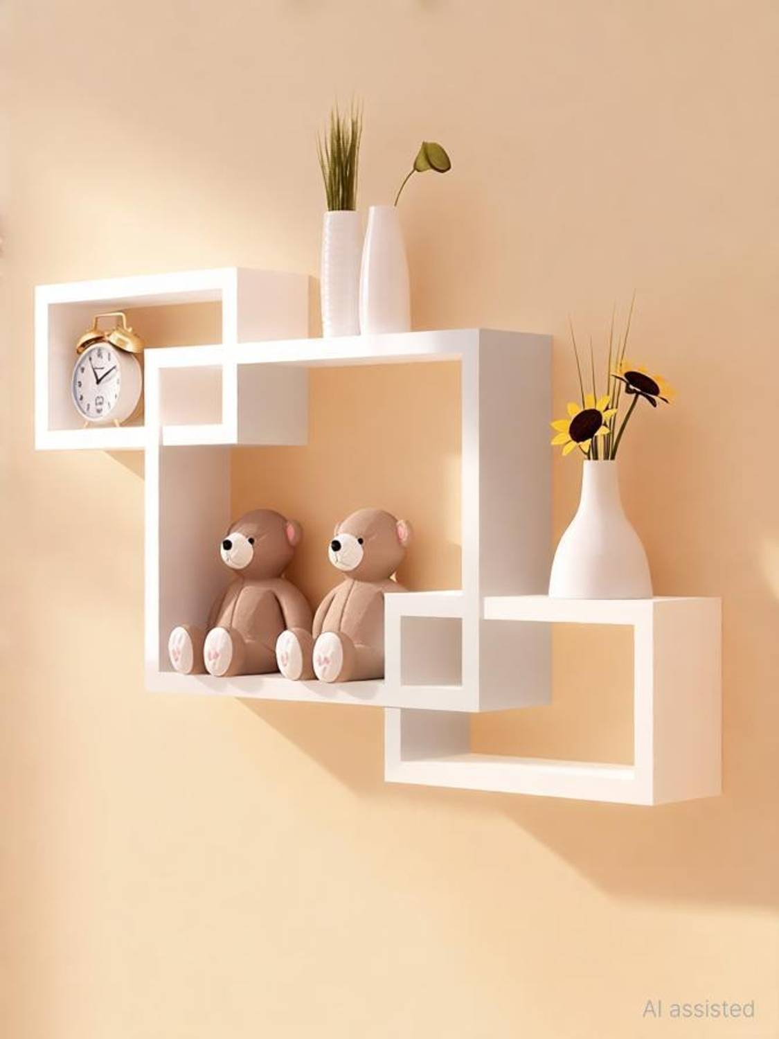 CraftInWood Living Room, Bedroom MDF Floating Wall Mount Shelf