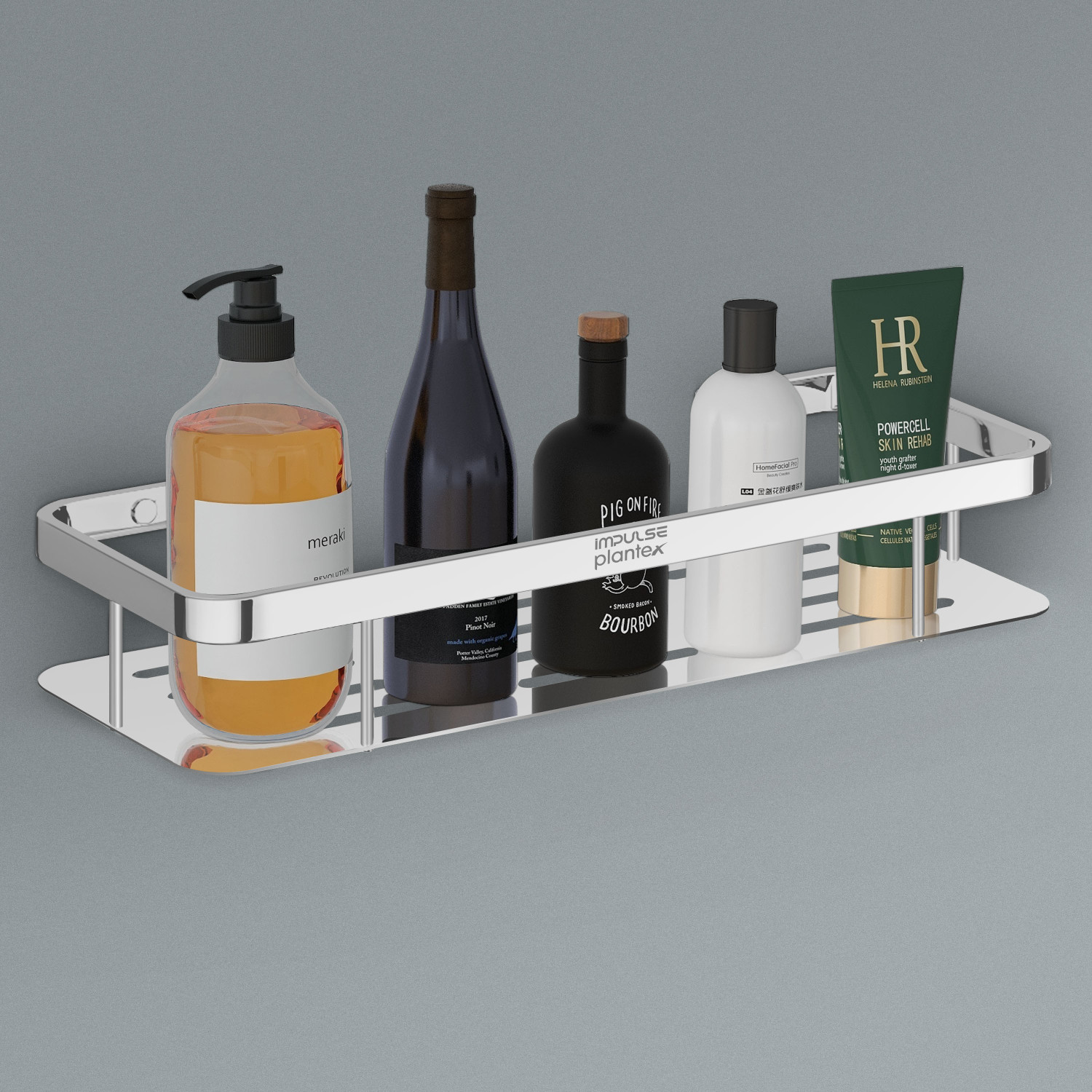 Image of Impulse by Plantex 304 Grade Bathroom Shelf for Wall Kitchen Bathroom and Rack (15X5 Inches ) Stainless Steel Wall Shelf