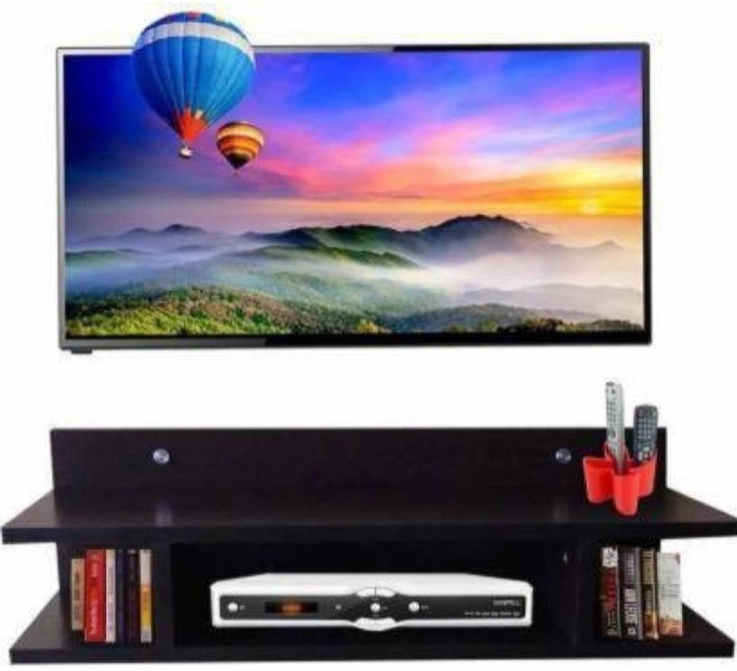AHMAD CRAFTS WALL T.V REMOTE SET TOP BOX STAND MDF (Medium Densit