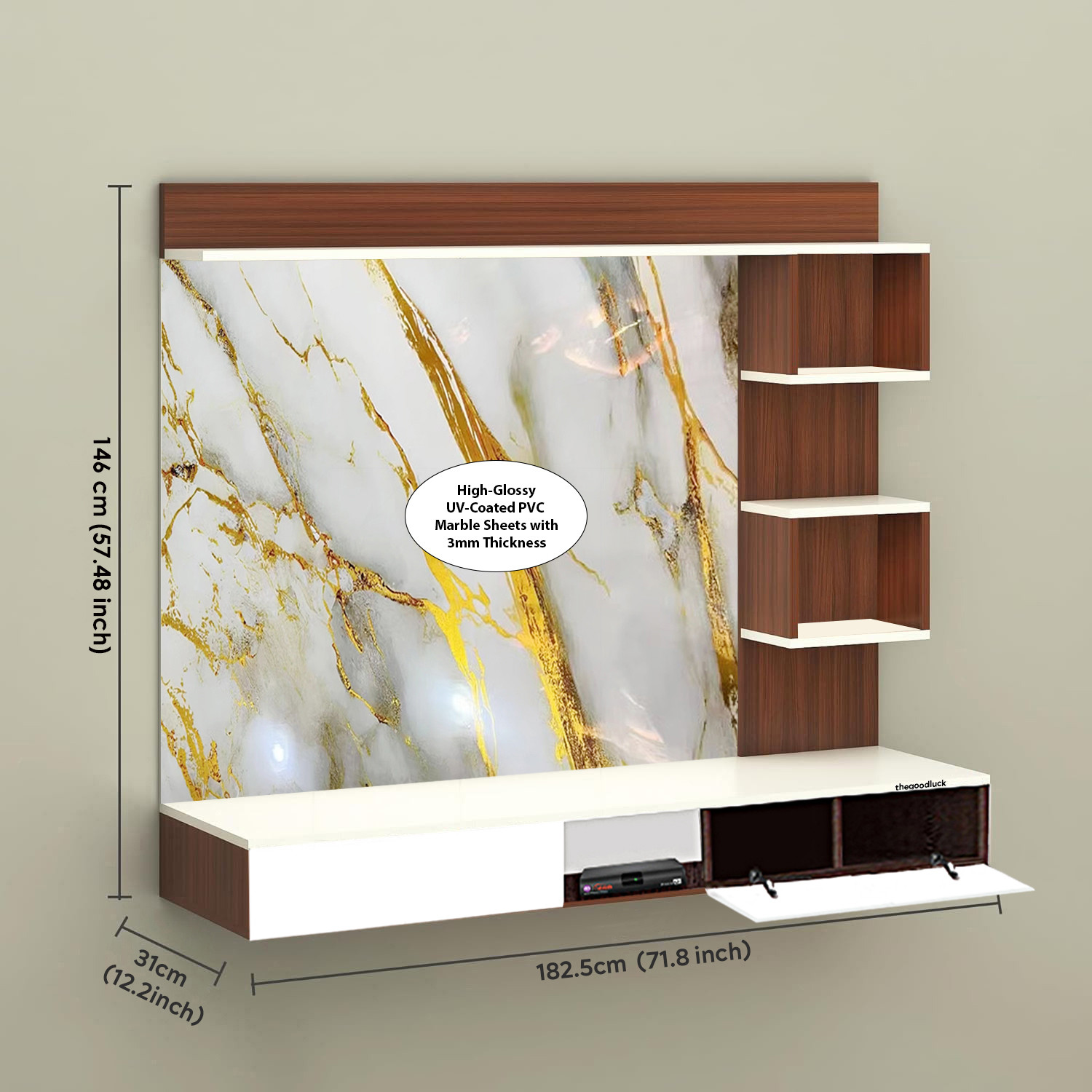 Image of Aavarnam Particle Board Wall Shelf