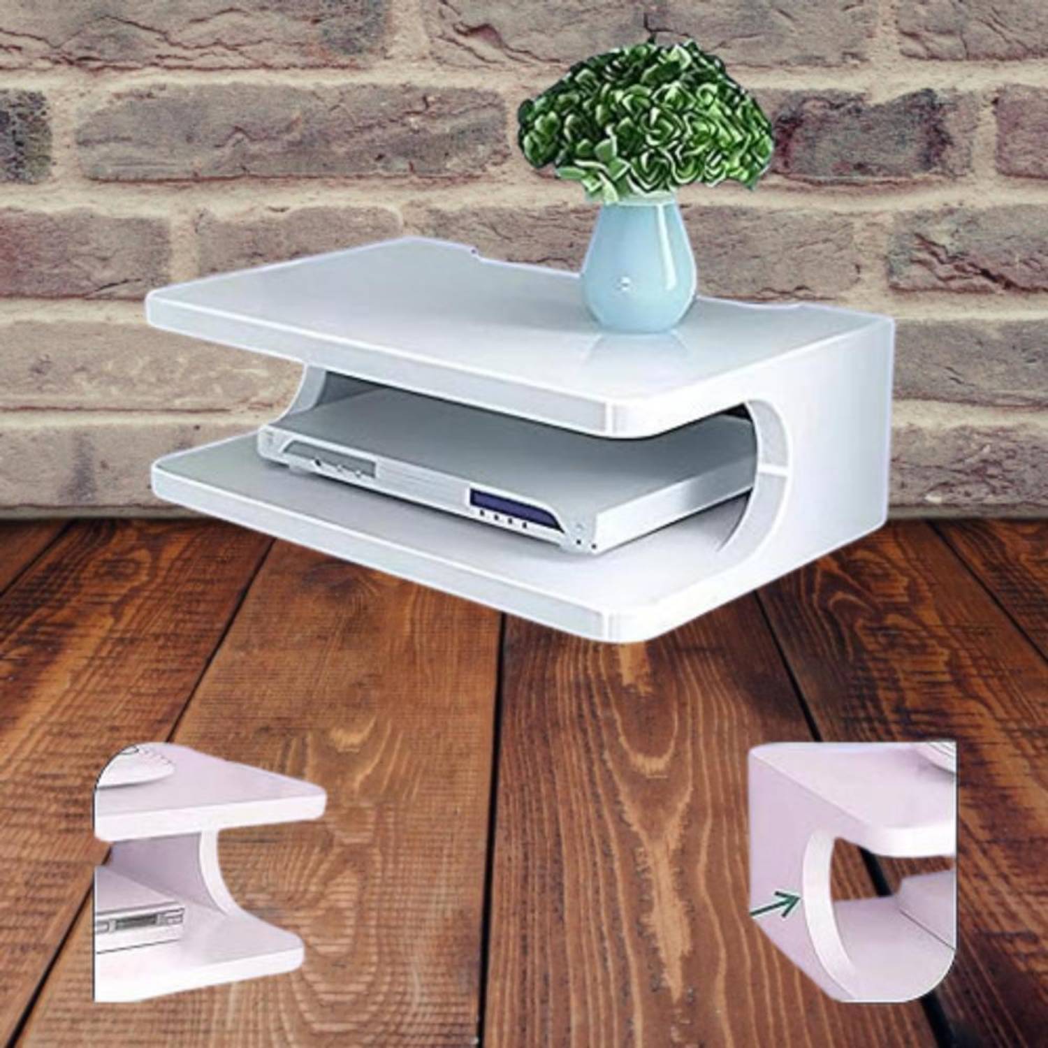 AmazingShopee wifi router set top box stand MDF (Medium Density Fiber) Wall Shelf