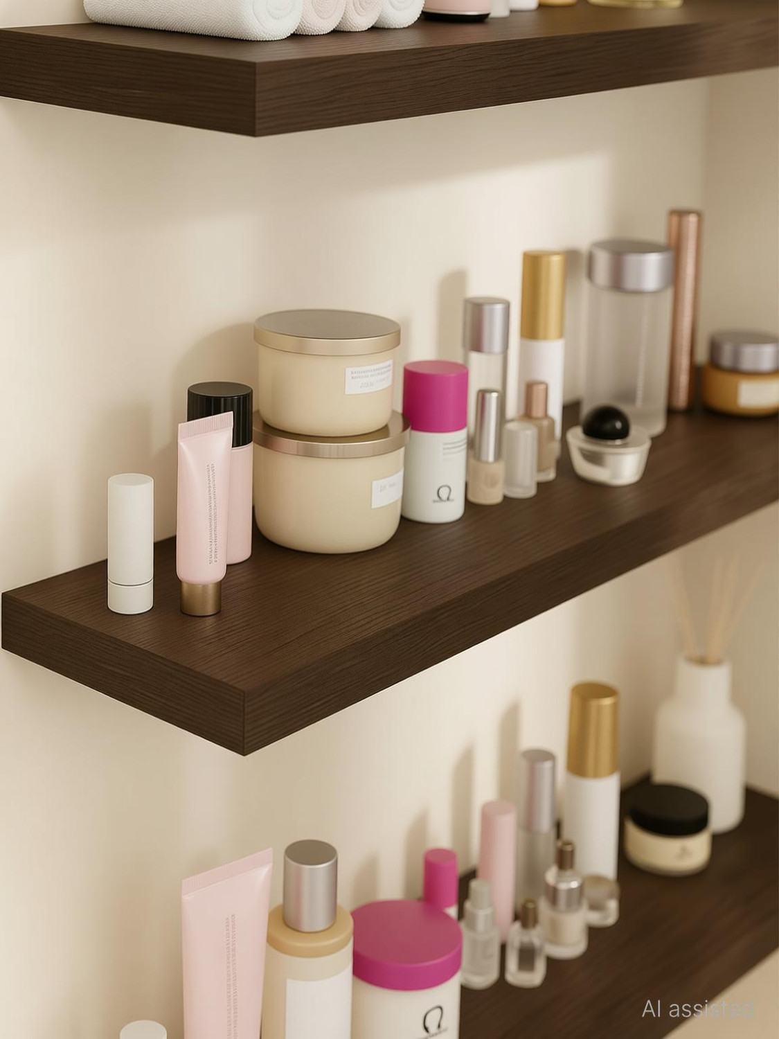 Image of WOOD 49 20X6X3BP-49 Wooden Wall Shelf