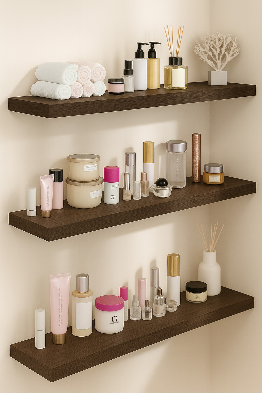 Image of WOOD 49 20X6X3BP-49 Wooden Wall Shelf
