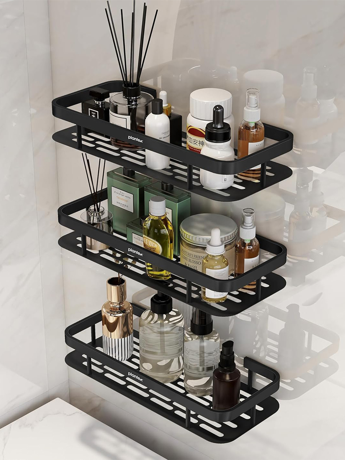 Image of Plantex Aluminium, Stainless Steel Wall Shelf