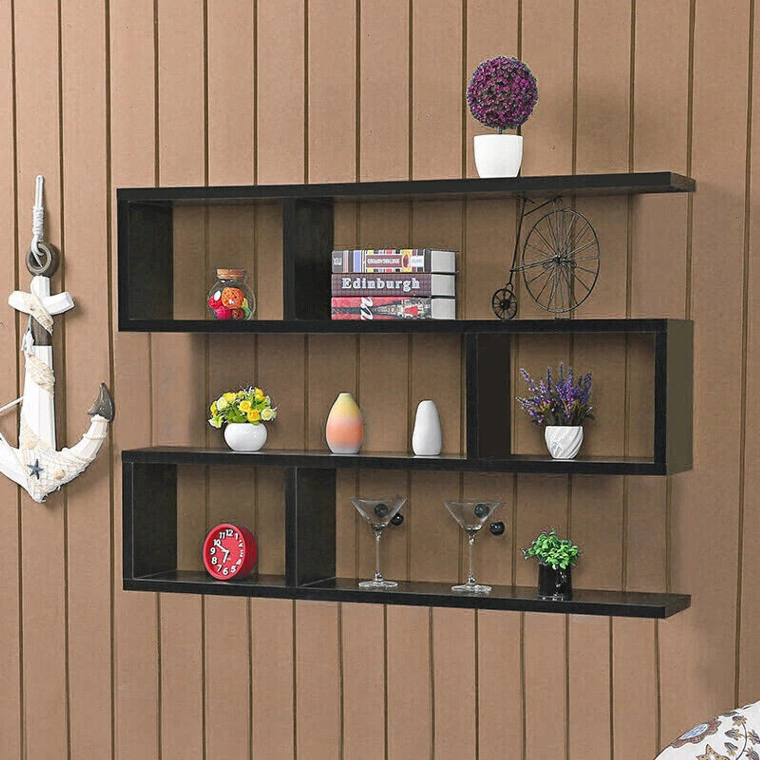 Image of TheGoodLuck Wall Mount Floating Storage MDF (Medium Density Fiber) Wall Shelf