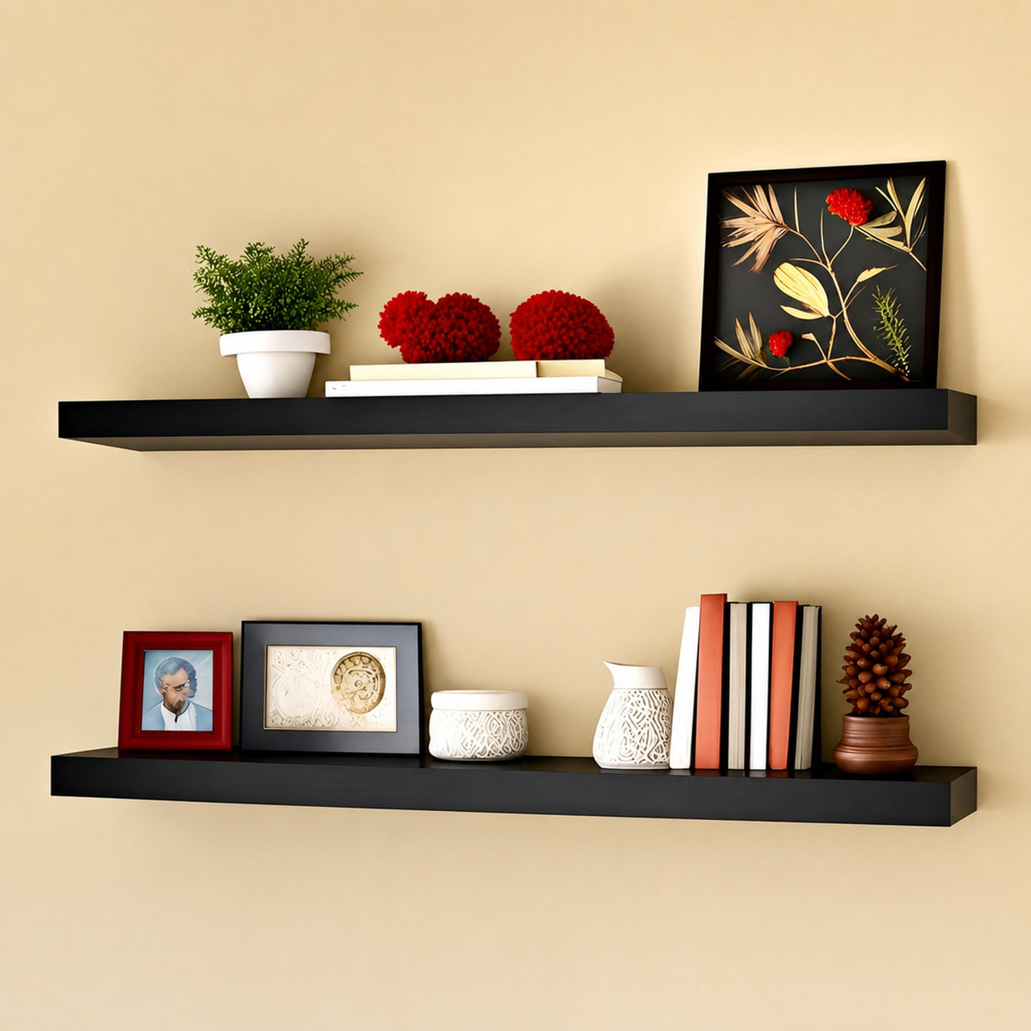 Image of CHARMWUD rack shelf wall mount MDF (Medium Density Fiber) Wall Shelf