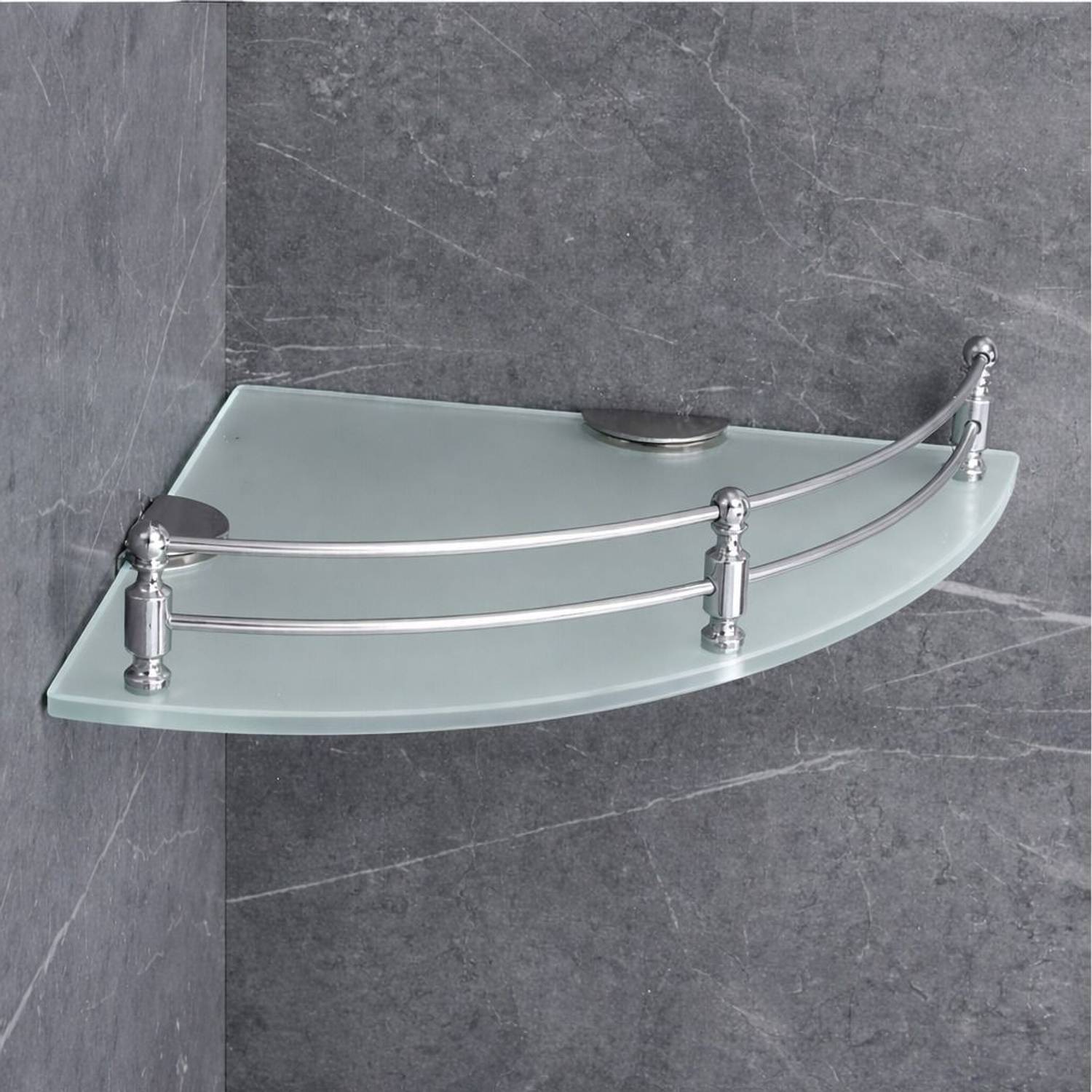 Auraview CR61-F Glass, Stainless Steel Wall Shelf