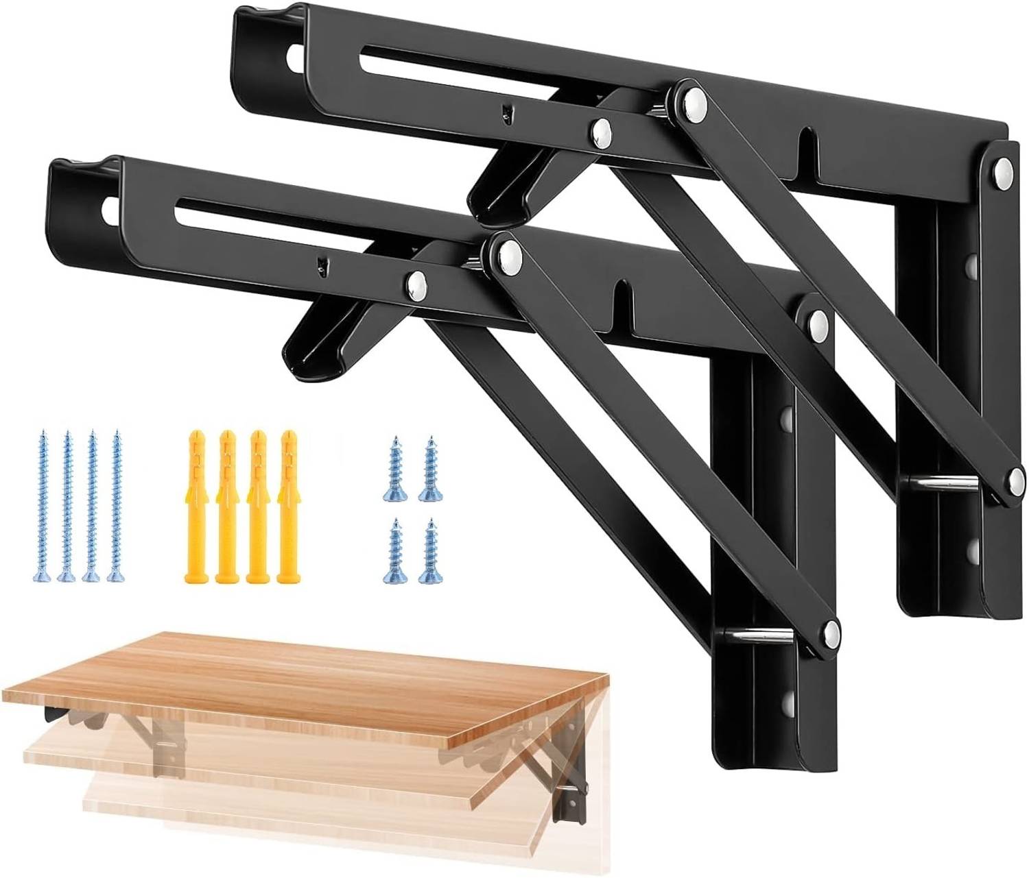 TROVEXX Metal Collapsible Folding Shelf Bracket for Workbench Fol