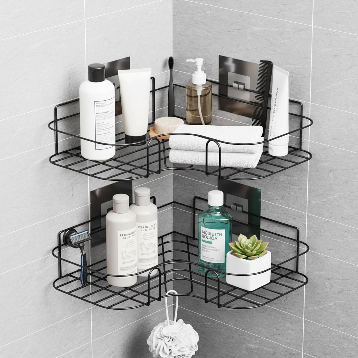 ALMORA Multipurpose bathroom rack shelf, bathroom storage rack ,wall mount shelf Iron Wall Shelf