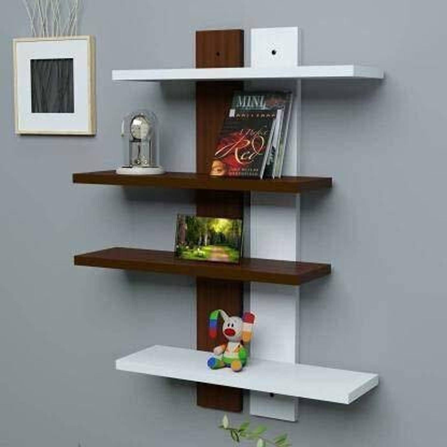 classiconline Wooden Wall Mount Shelf Set Of, 4 self Wooden Wall
