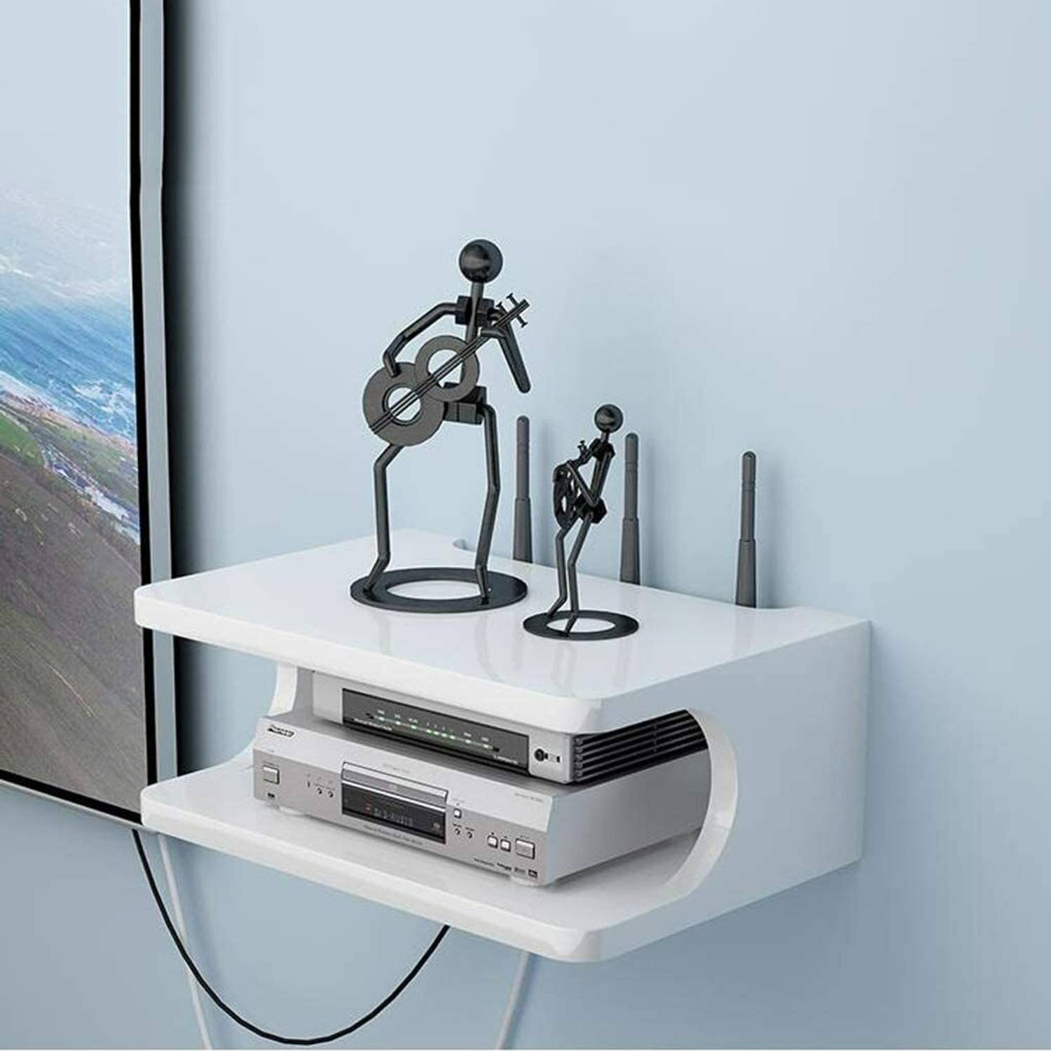 Star Handicrafts Wall T.V Set up Box Stand, Wifi Stand Wall Hangi