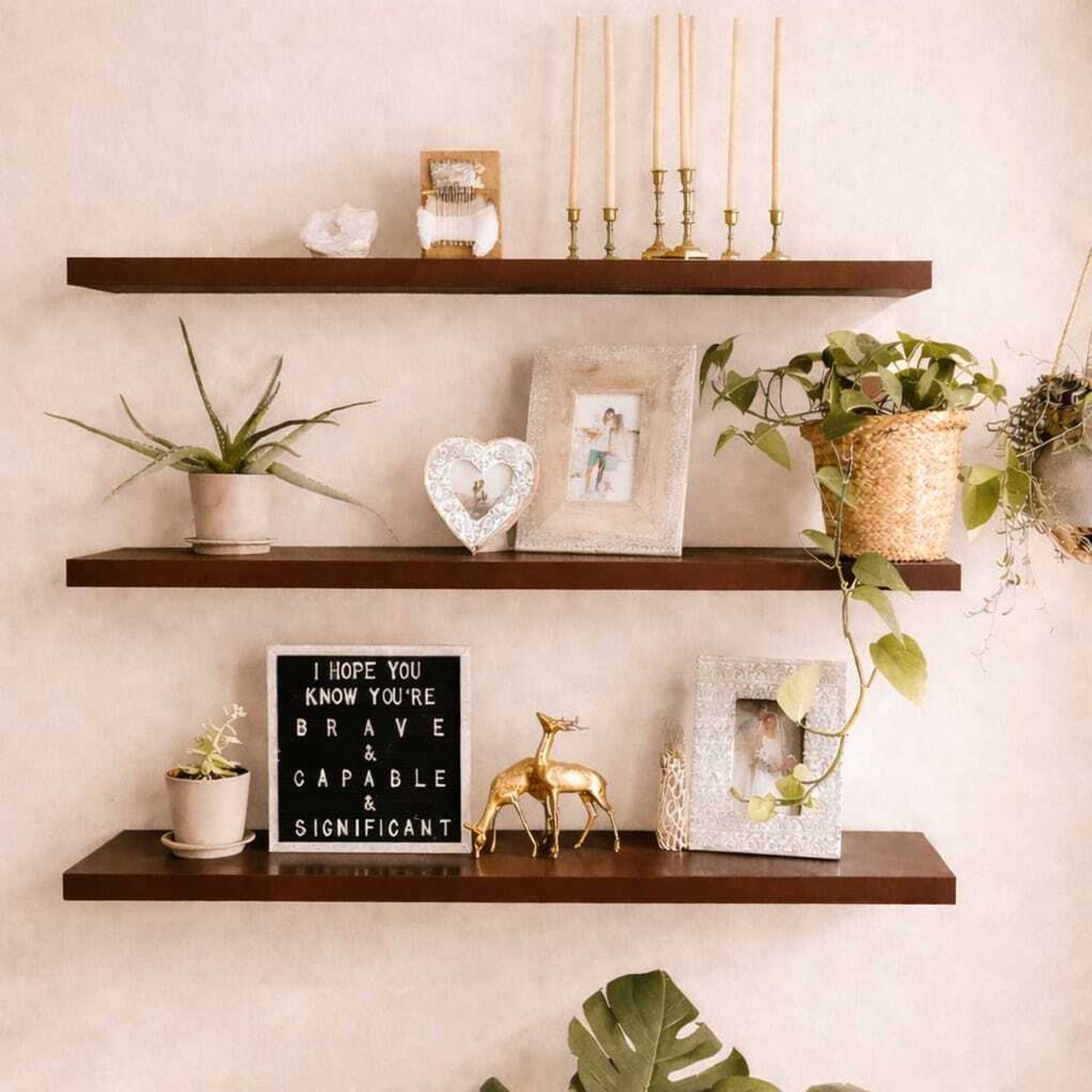 Hawari MDF Wooden Wall Shelf - Image 1