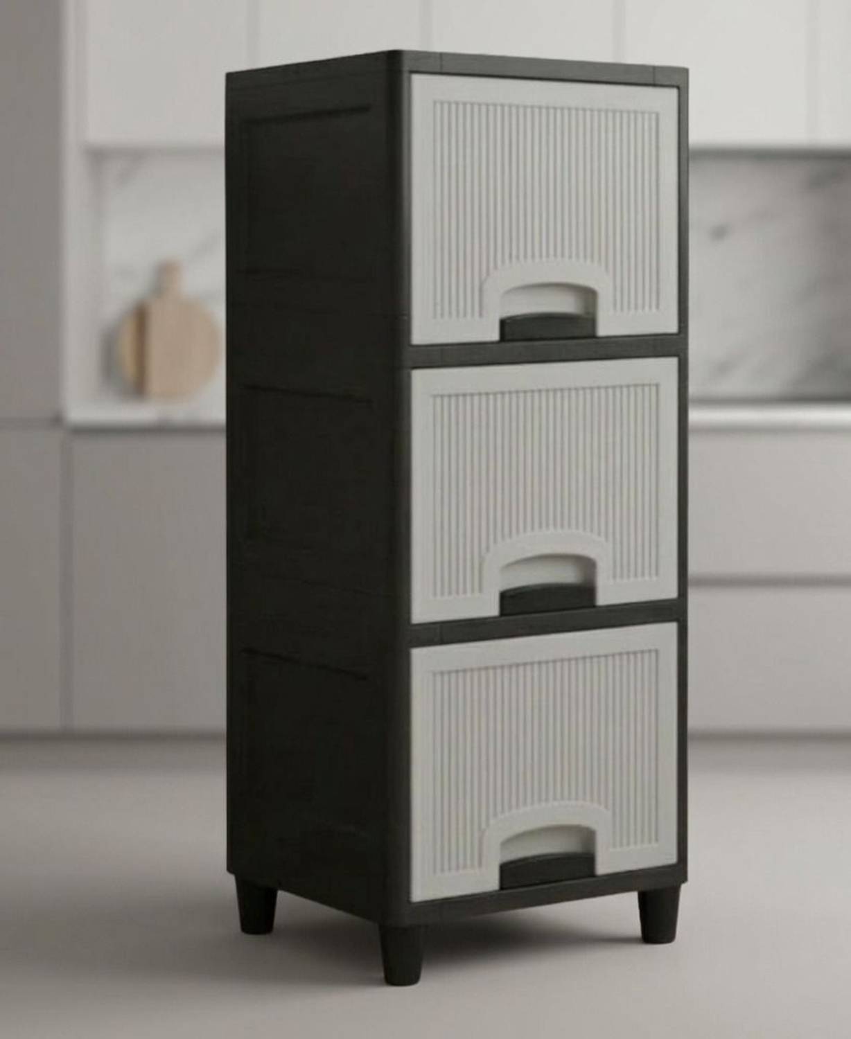 MAXTID Multi Layer Bathroom Kitchen Cabinet Plastic Wall Shelf (N