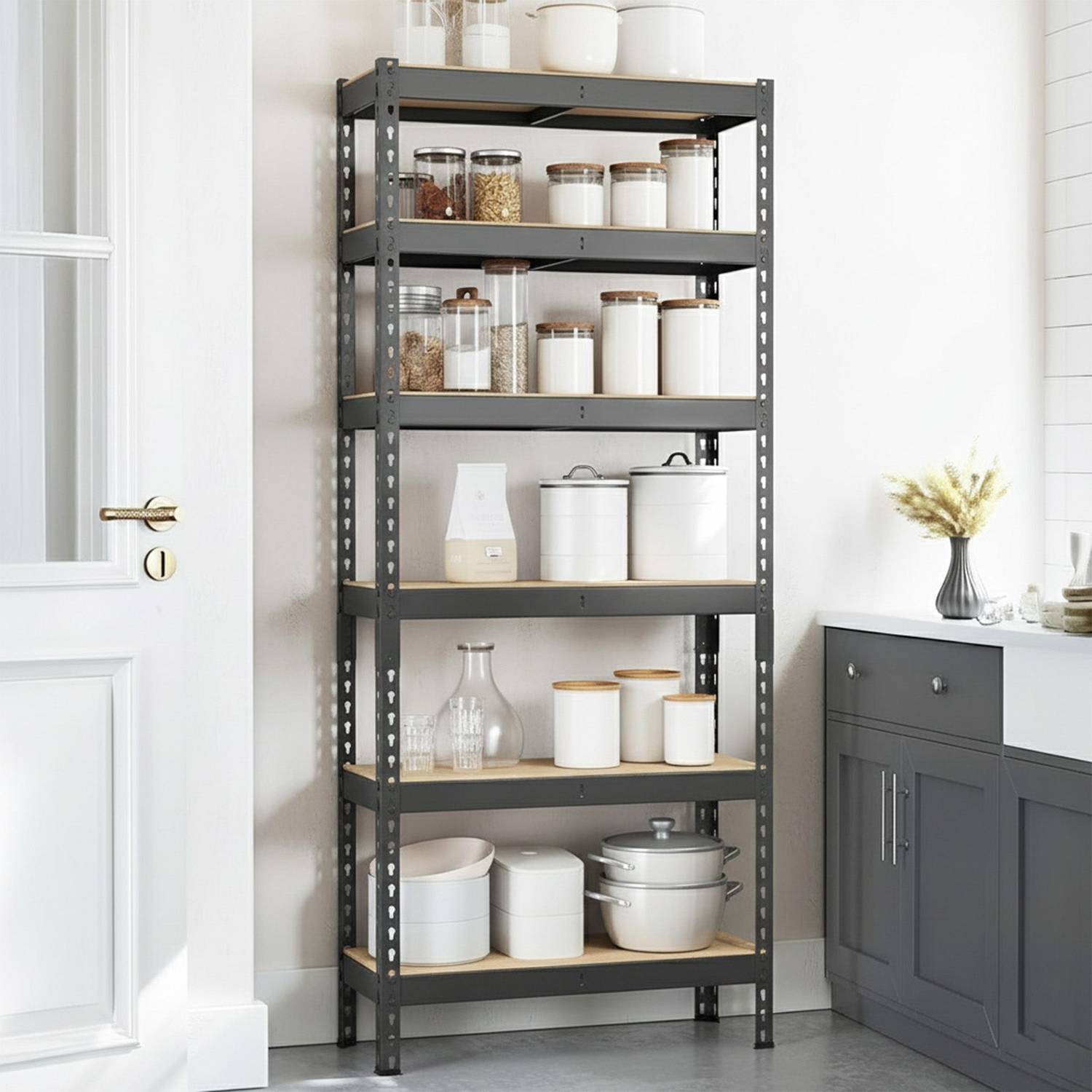 Robustt Adjustable Rack Shelves Metal Storage For Shop 175kg limit