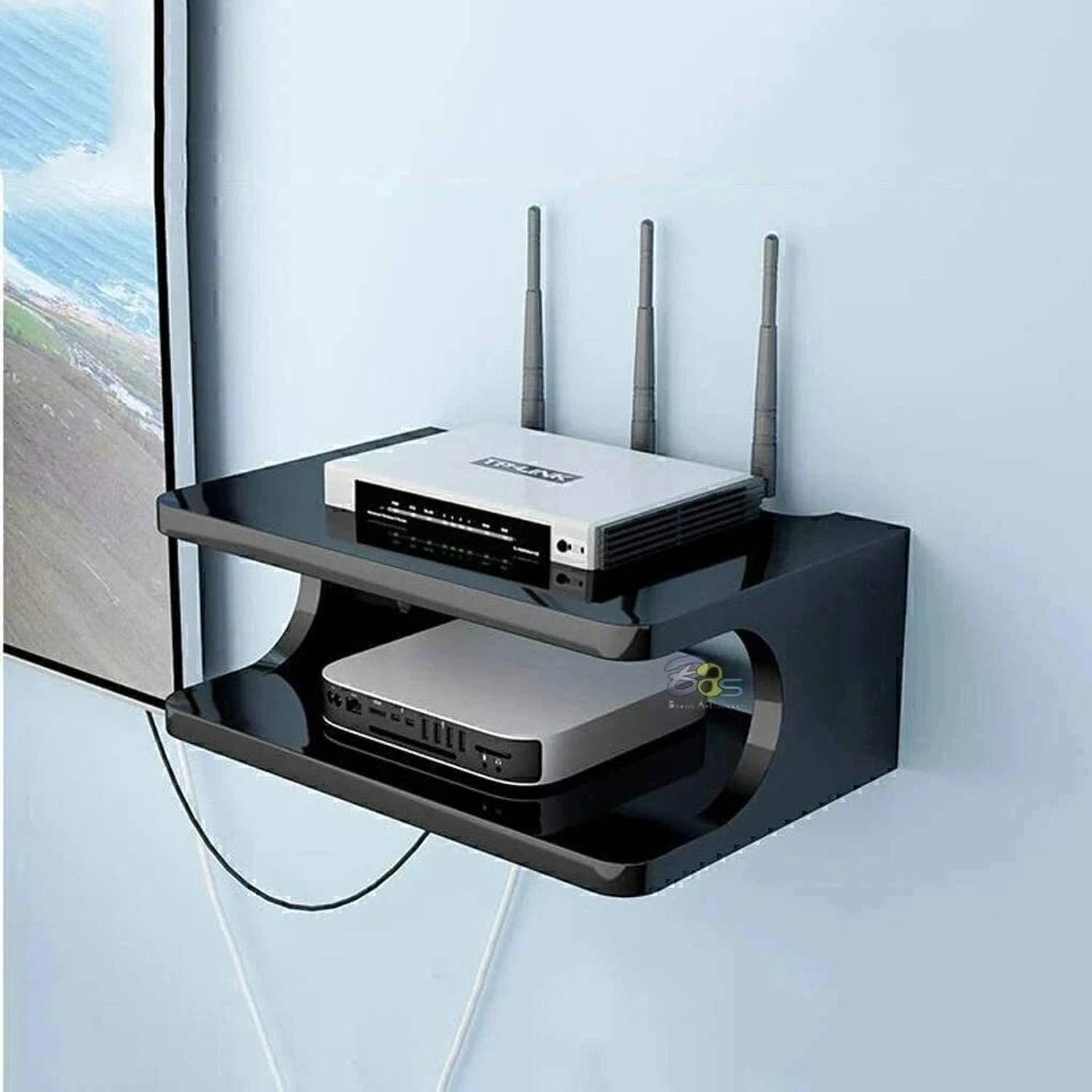 Star Handicrafts TVSETUP-999 MDF Wall Shelf - Image 1