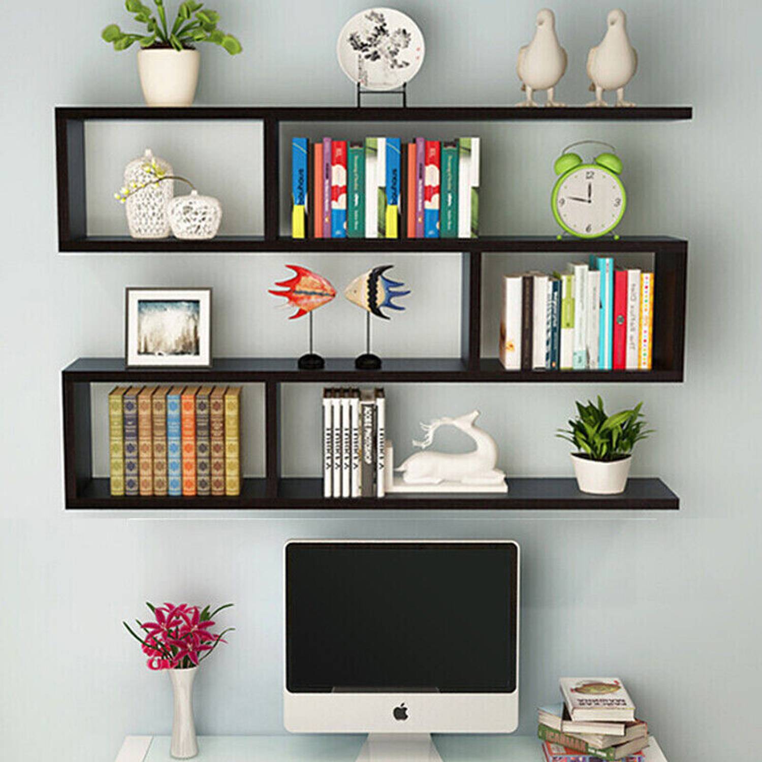 TheGoodLuck Wall Mount Floating Shelves for Books Shelf, Antiques