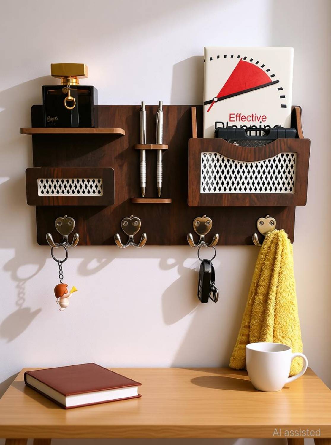 7CR Multi stand key holder 5x5 (WB) Wood Key Holder