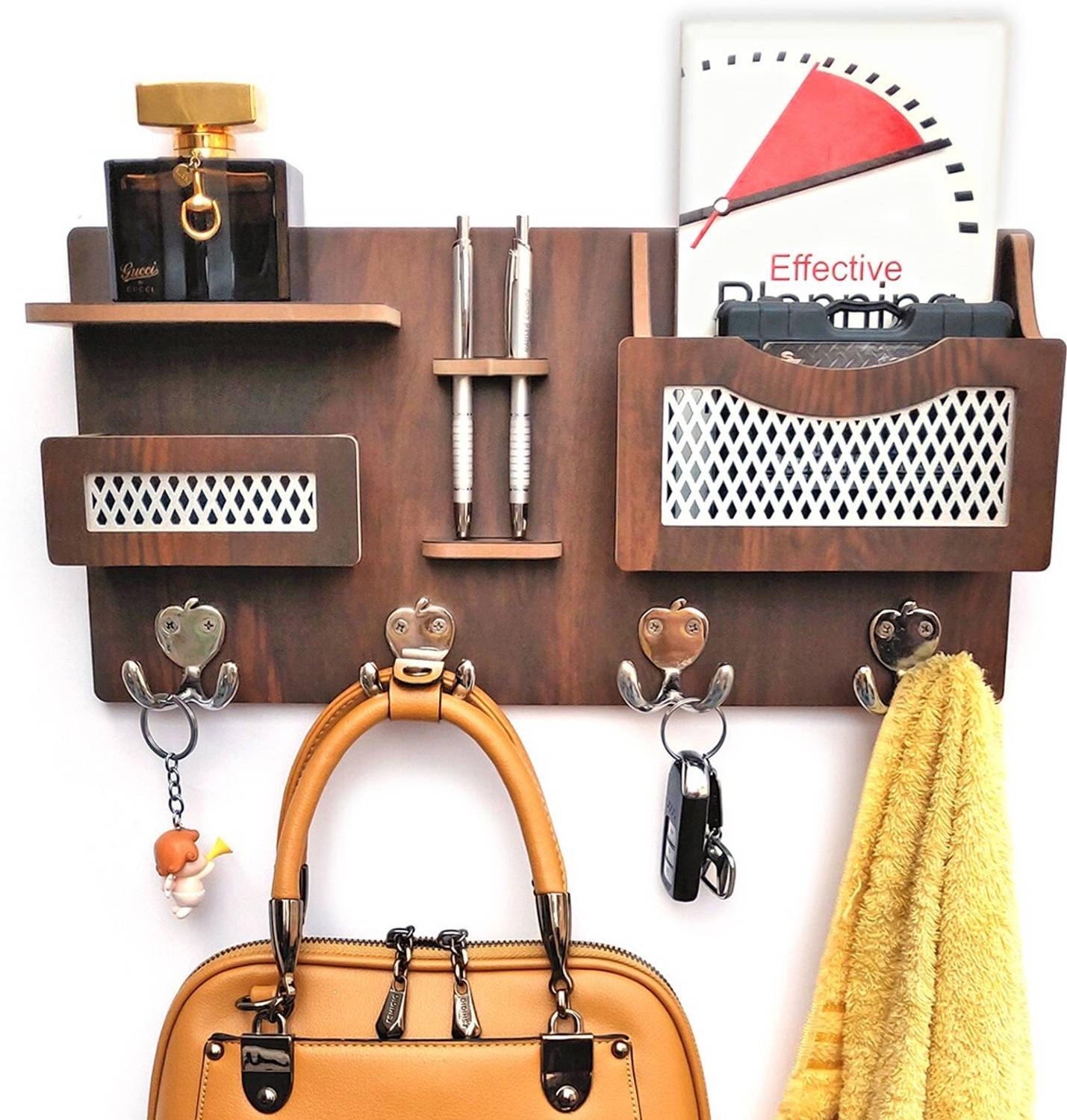7CR Multipurpose Hanging storage 5X5 (WB) Handbag Organizer, Stationery Organizer, Closet Organizer, Accessories Organizer, Bookcase Organizer, Regular Organizer