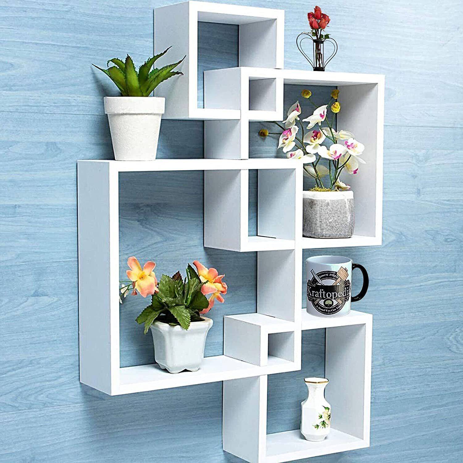 THE PINEWOOD ENTERPRISES Wooden Wall Rack Stand for Living Room,
