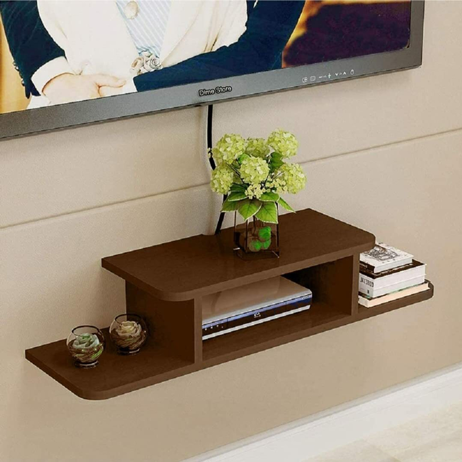 Image of CHARMWUD tv cabinet wall shelves remote stand for wall Engineered Wood TV Entertainment Unit