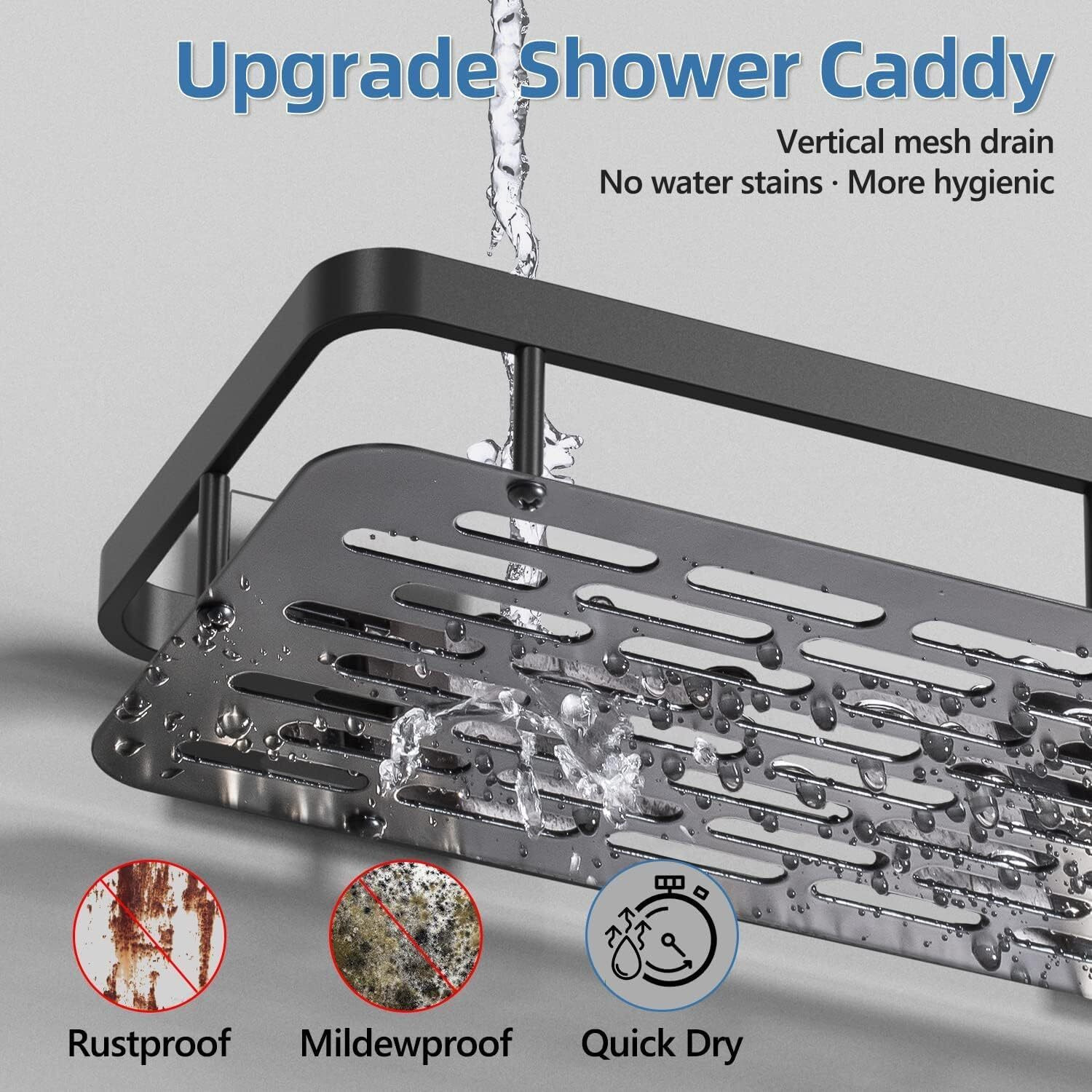 Image of ESSPY Stainless Steel 2 Tier Wall Shelf Plastic Wall Shelf