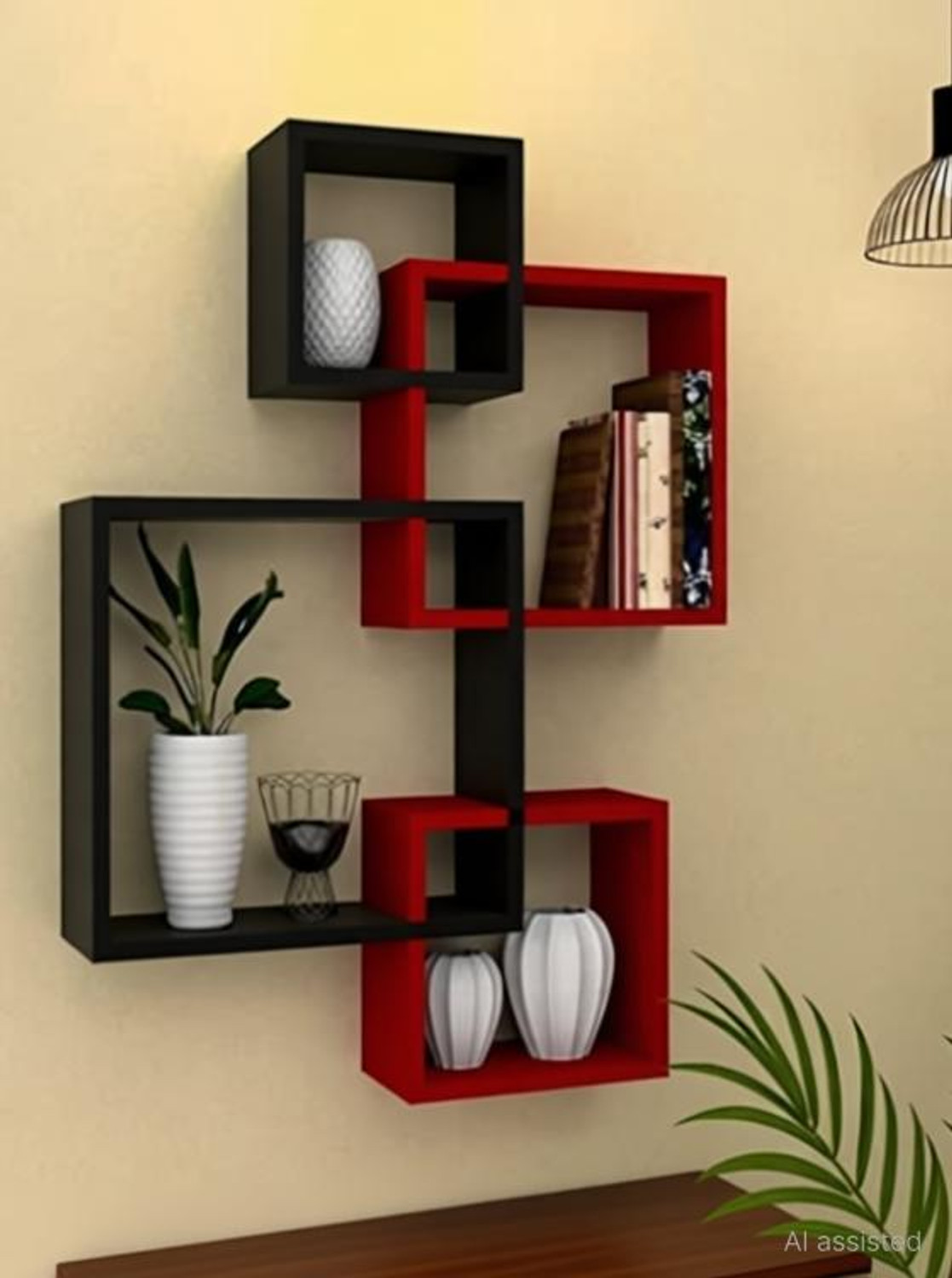 Image of Himanshu Craft Living Room, Bedroom Wall Shelves, MDF Floating Wall ,Mount Shelf , Rack , Wooden Wall Shelf