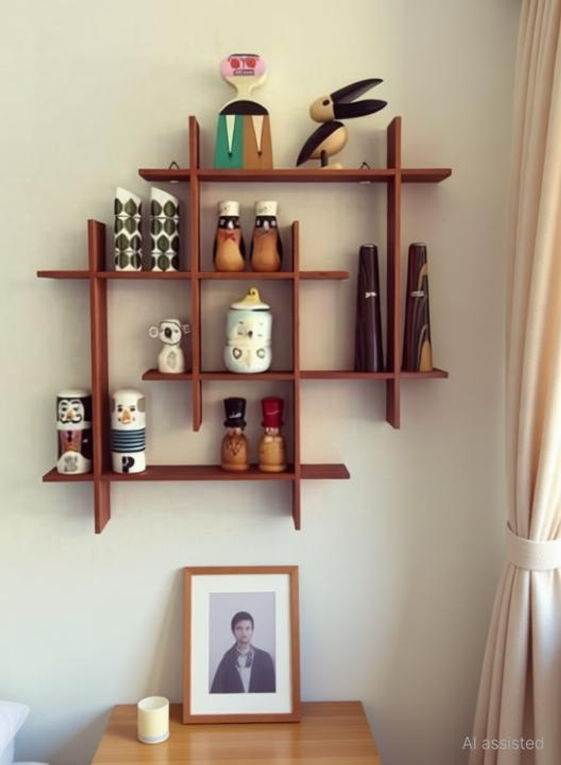 Image of Maalgoodies Wooden Wall Shelf
