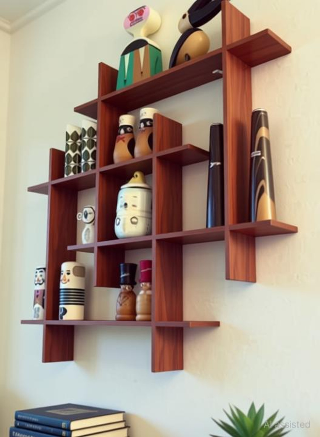 Image of Maalgoodies Wooden Wall Shelf