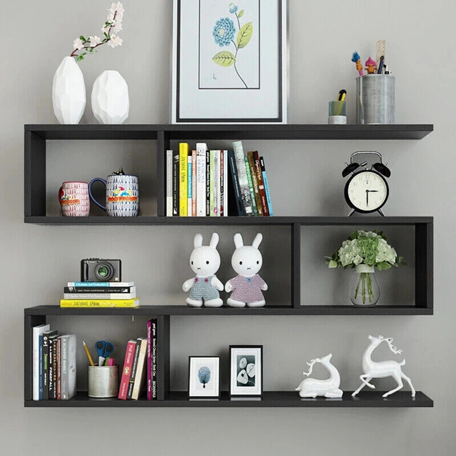 Image of TheGoodLuck Wall Mount Floating Storage MDF (Medium Density Fiber) Wall Shelf