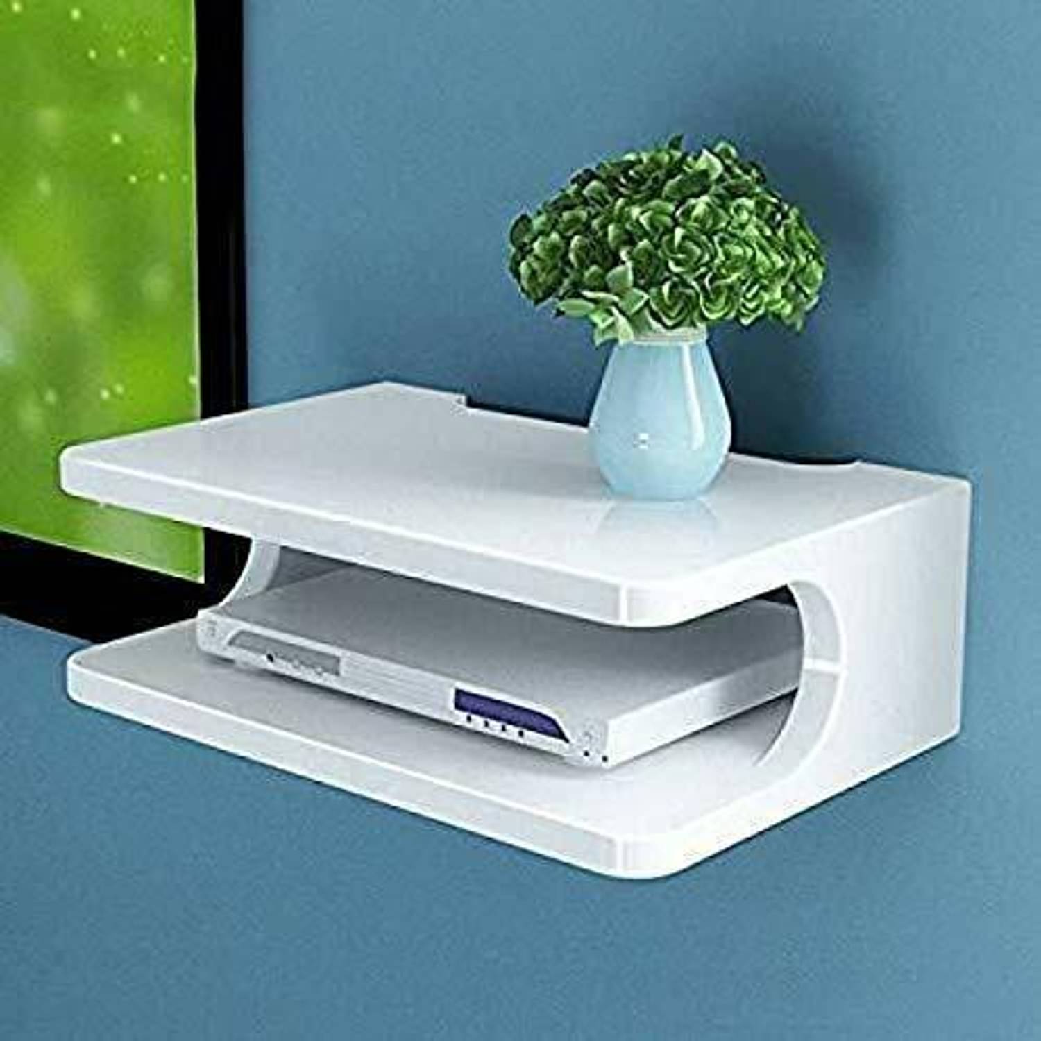 Samrah Setup Box Stand / Holder / WiFi Holder Wall Mount Shelf fo