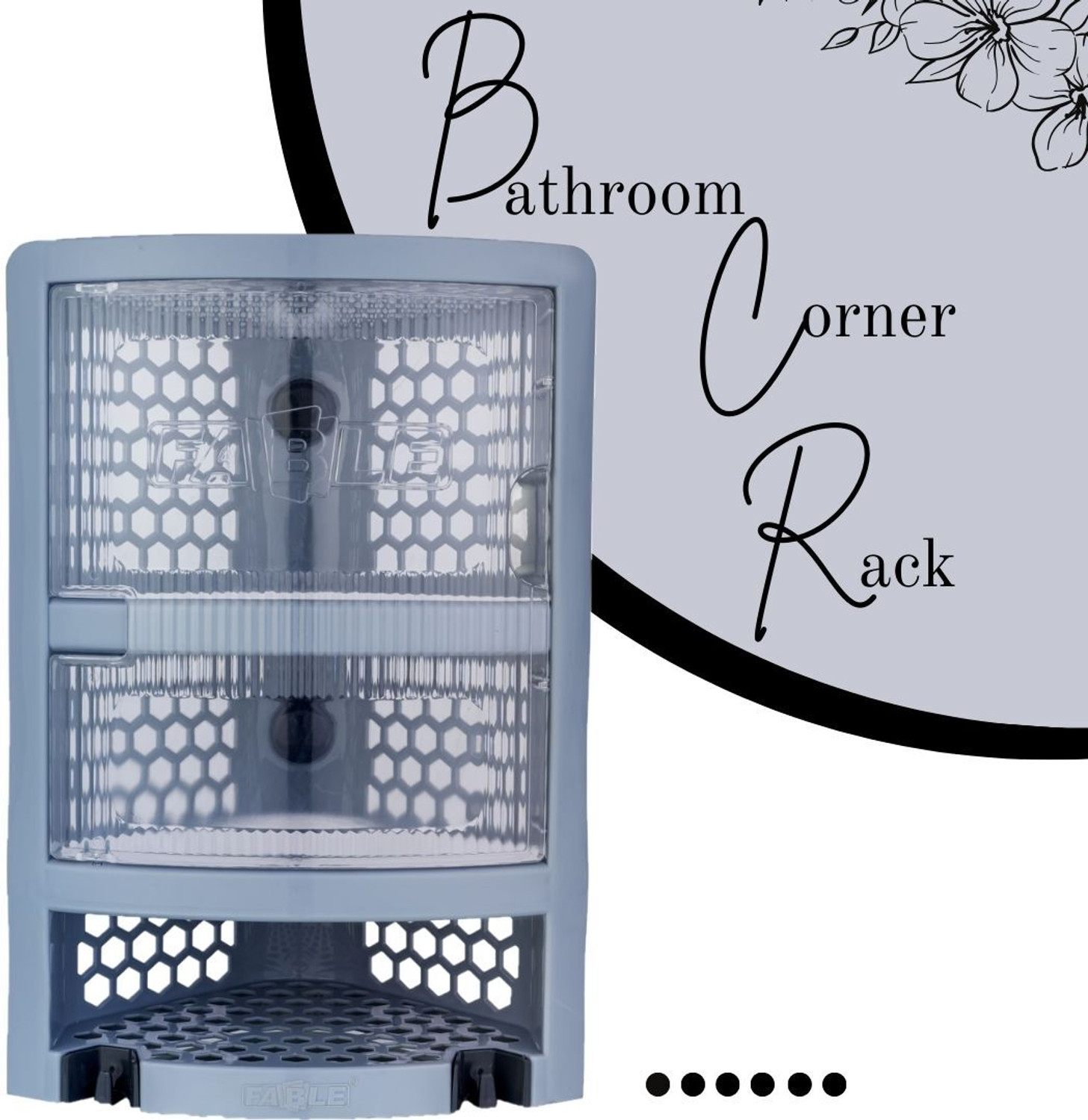 Image of Nabhya Multipurpose Wall Mount Bathroom Corner Rack for Home, Kitchen & Bathroom Plastic Wall Shelf
