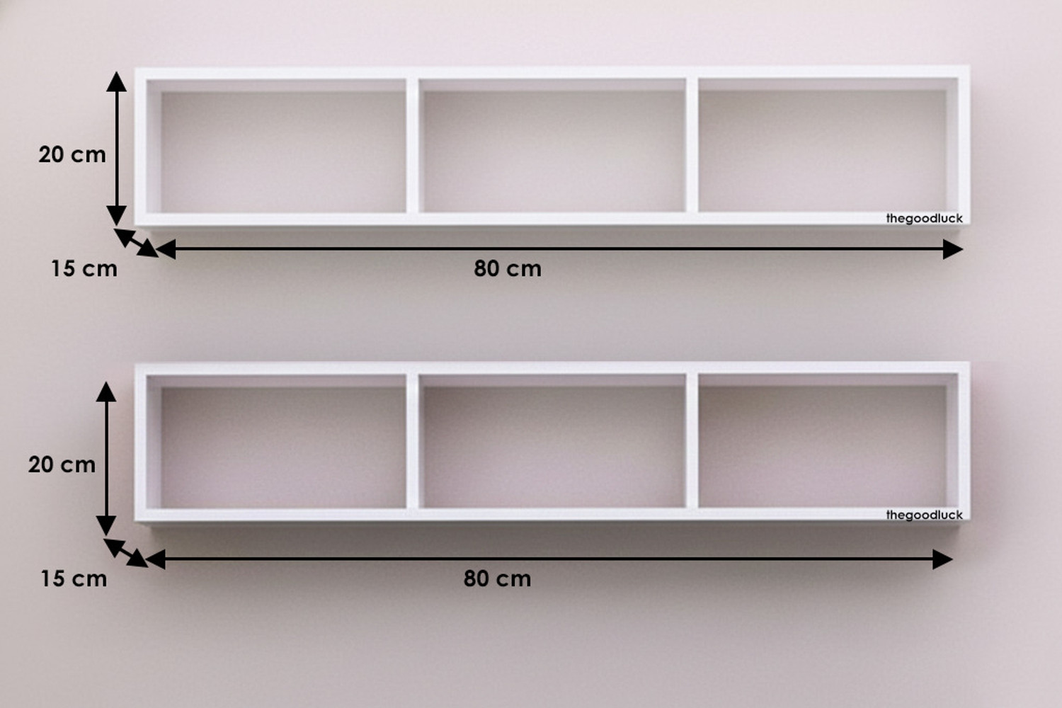 Image of TheGoodLuck Storage rack set of 2 Wood Book Shelf Particle Board Wall Shelf