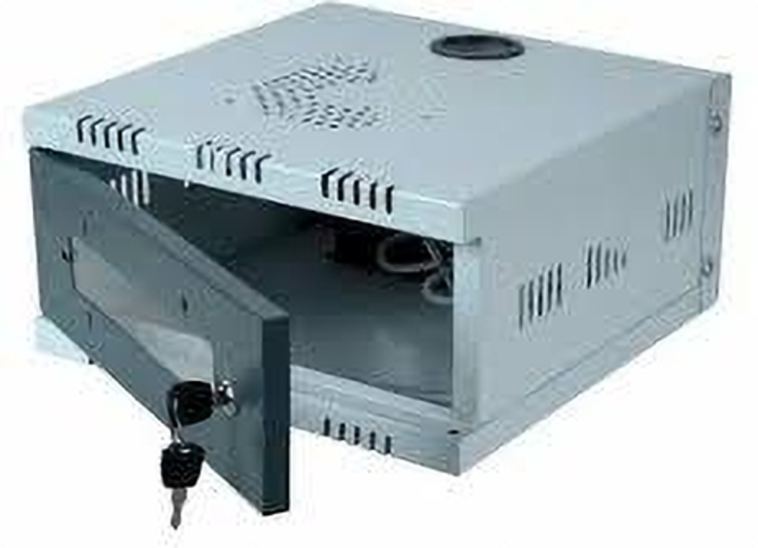 Image of YASHVI CCTV Cabinet Box /DVR Rack Wall Mount with Lock /Server Rack with Power Socket Iron Wall Shelf