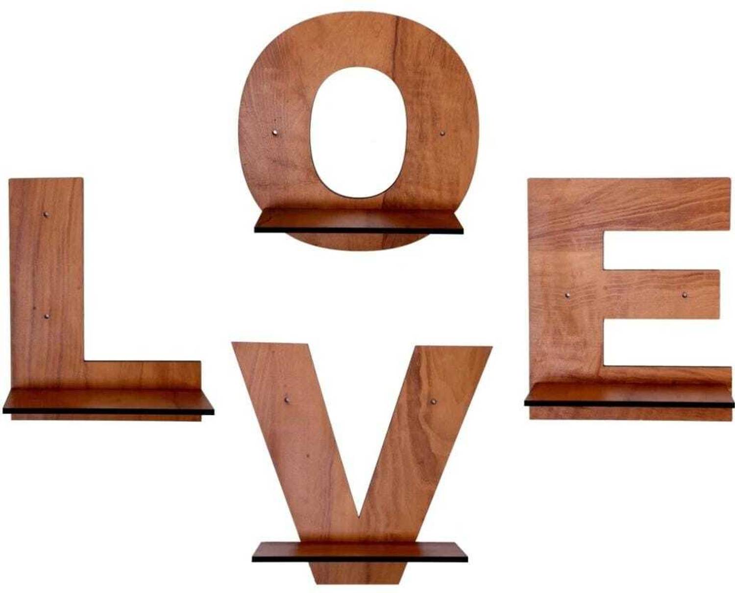 Aoraki international Love Stand Pot-14 Wooden Wall Shelf