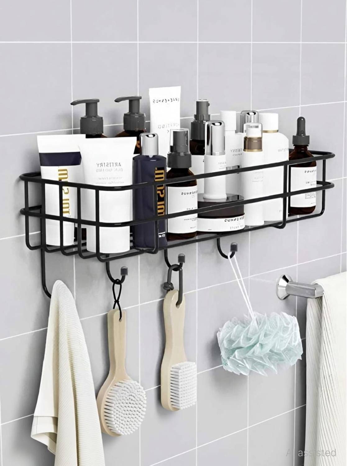 iSTAR Wall Mounted Rack/Storage Organizer for bathroom/living Hall (pack of 1) Iron Wall Shelf